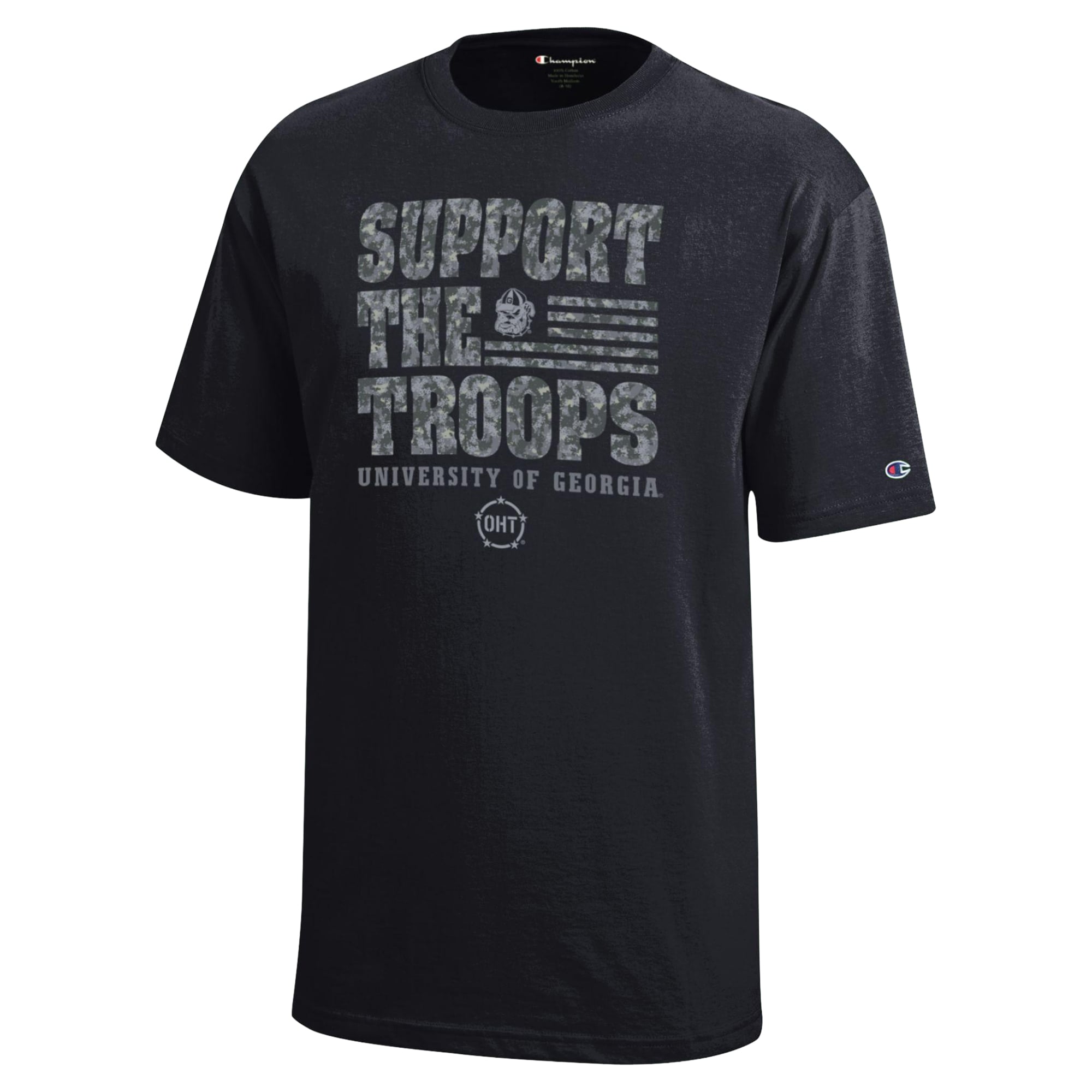 T-shirt « Opération Coup du chapeau » des Georgia Bulldogs noirs, champions de la jeunesse
