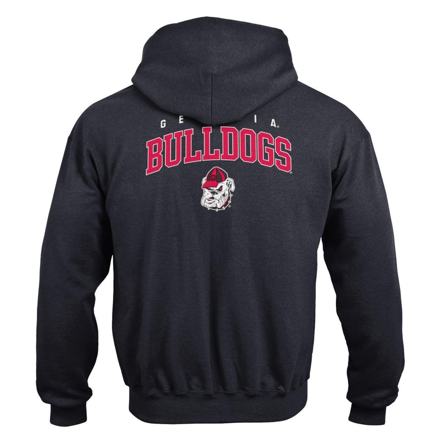 Youth Champion Black Georgia Bulldogs Powerblend Two-Hit Pullover Hoodie