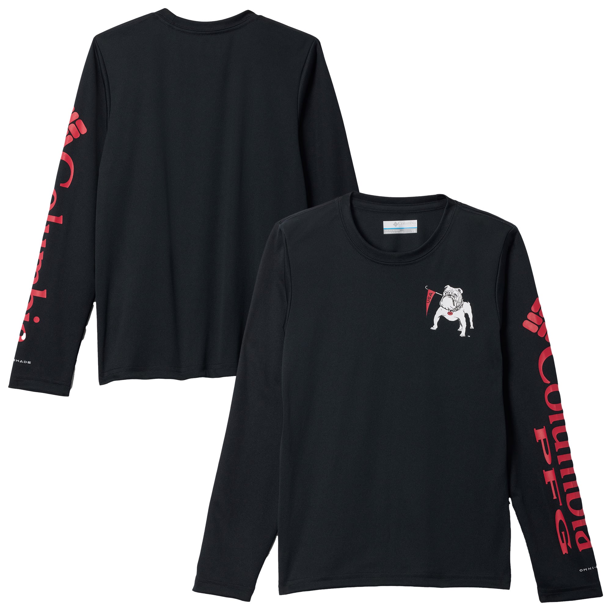 T-shirt à manches longues Junior Columbia Black Georgia Bulldogs Terminal Tackle