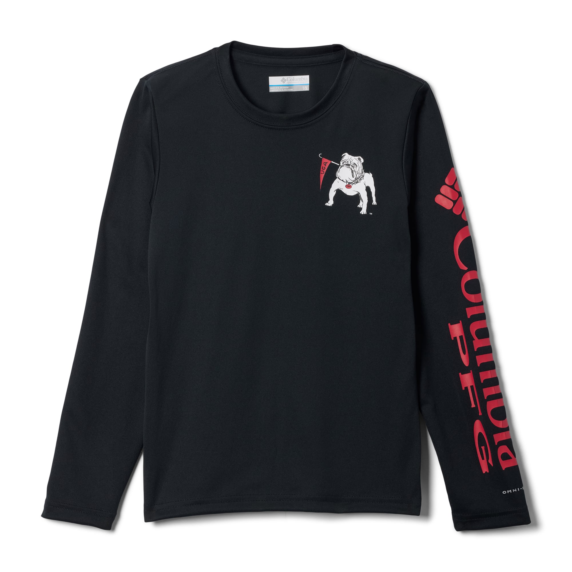 T-shirt à manches longues Junior Columbia Black Georgia Bulldogs Terminal Tackle