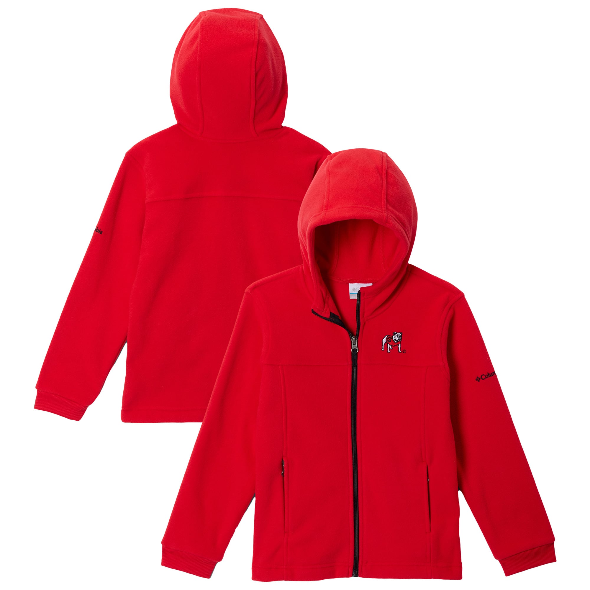 Sweat à capuche zippé en polaire Columbia rouge Georgia Bulldogs pour jeunes
