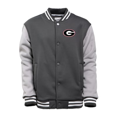 Georgia Bulldogs Garb Youth Zeo Varsity Full-Snap Jacket - Charcoal/Gray