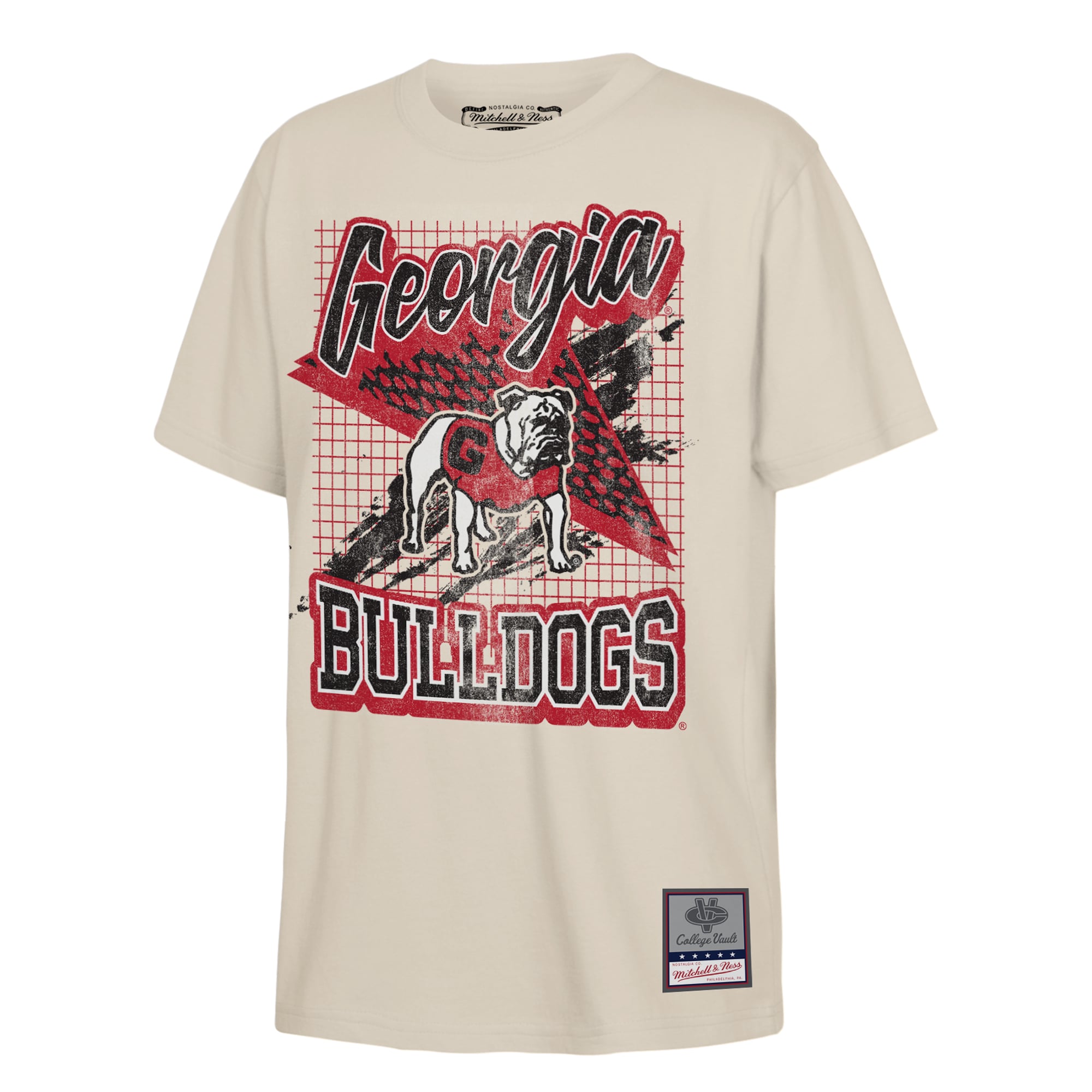 T-shirt universitaire Mitchell & Ness Natural Georgia Bulldogs pour jeunes