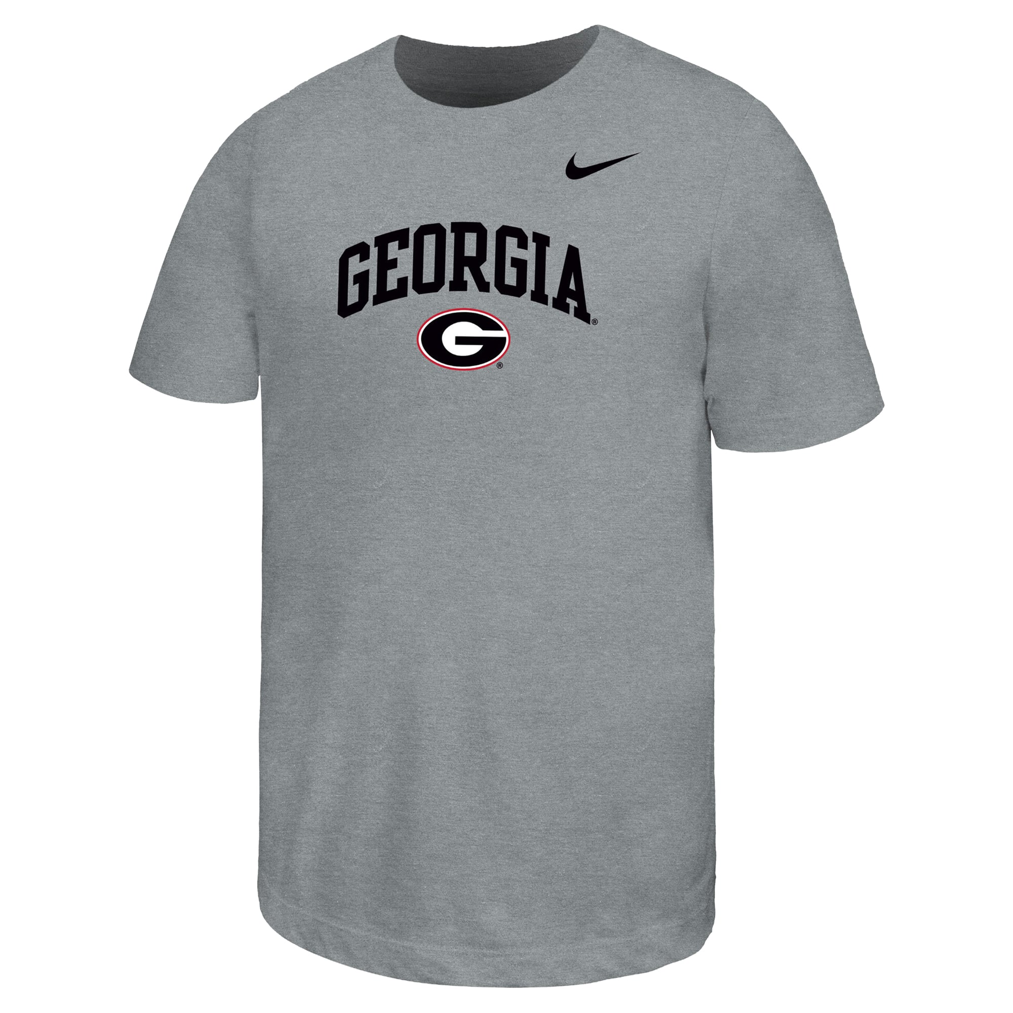 T-shirt Nike pour enfant, gris chiné, Georgia Bulldogs, logo arqué