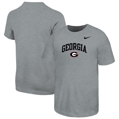  Georgia Bulldogs Nike Youth Arched Name Drop T-Shirt - Heather Gray