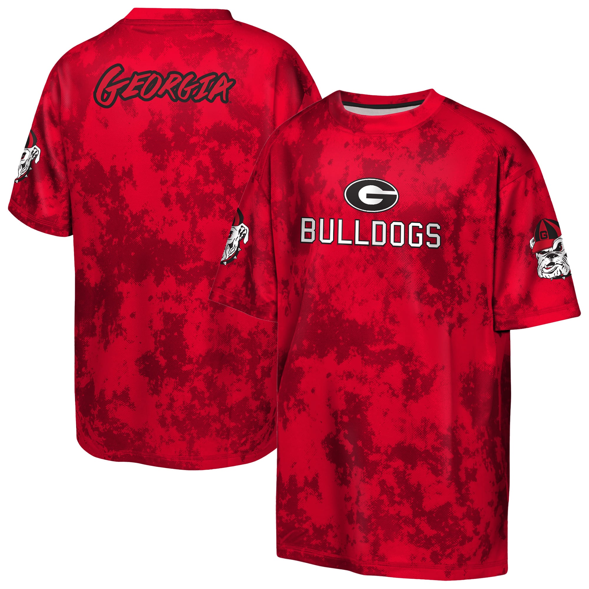 T-shirt sublimé Outerstuff rouge Georgia Bulldogs pour jeunes, style hors-jeu