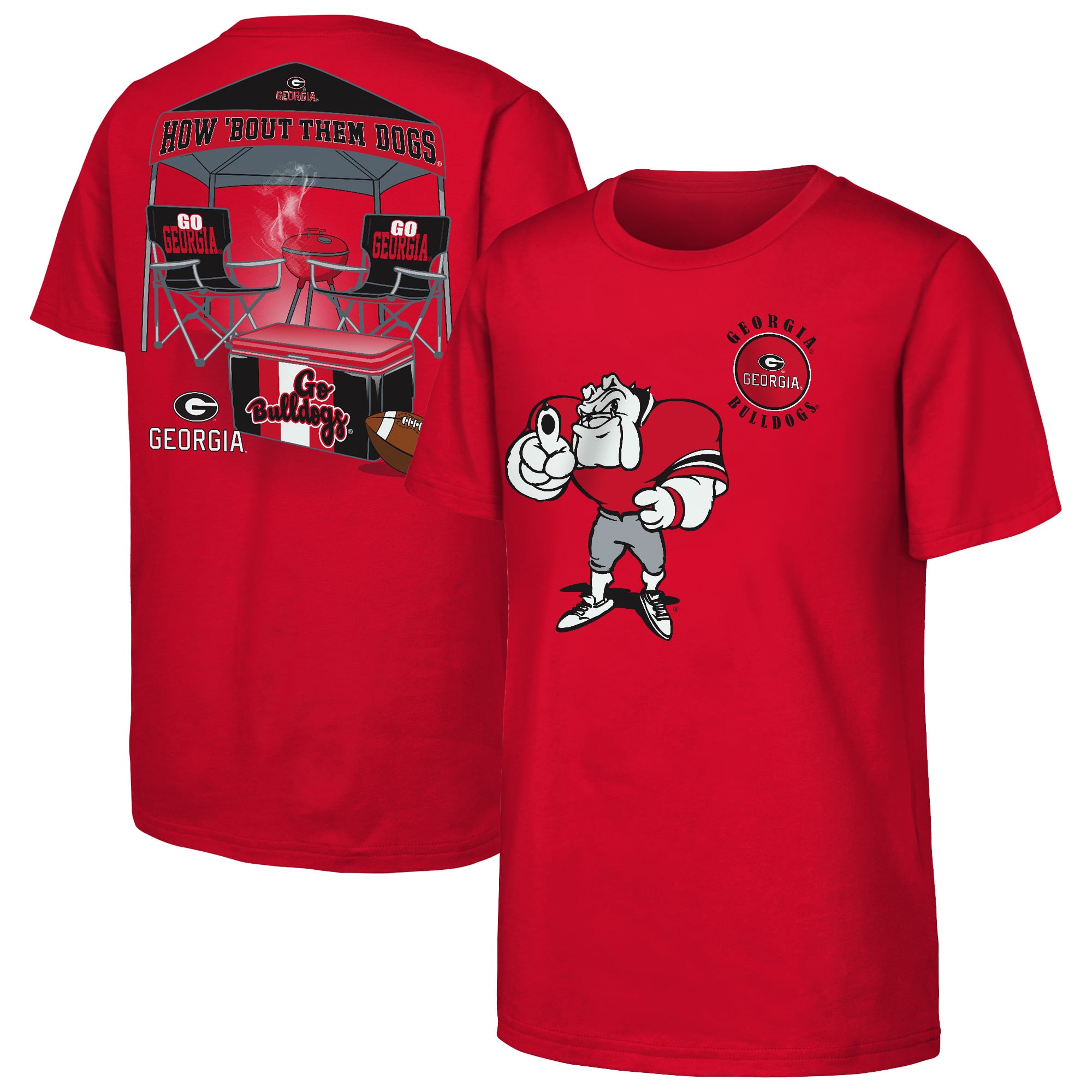T-shirt Outerstuff rouge Georgia Bulldogs pour jeunes, supporters des locaux