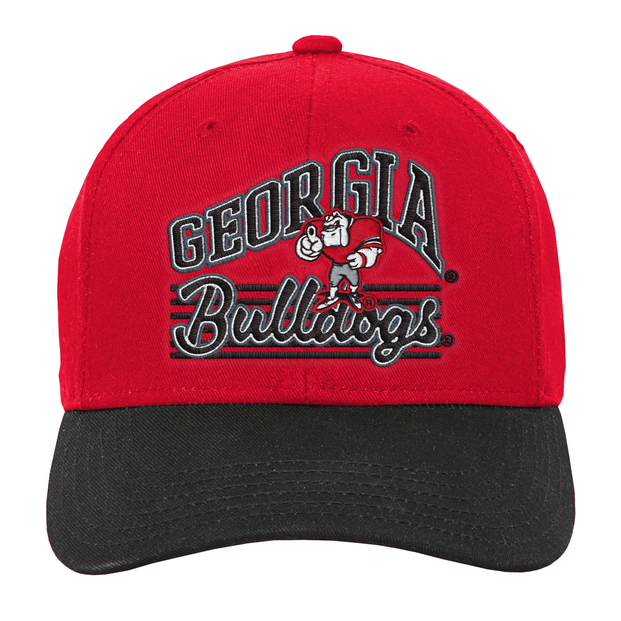Casquette ajustable rouge et noire Georgia Bulldogs pour jeunes de Youth Outerstuff