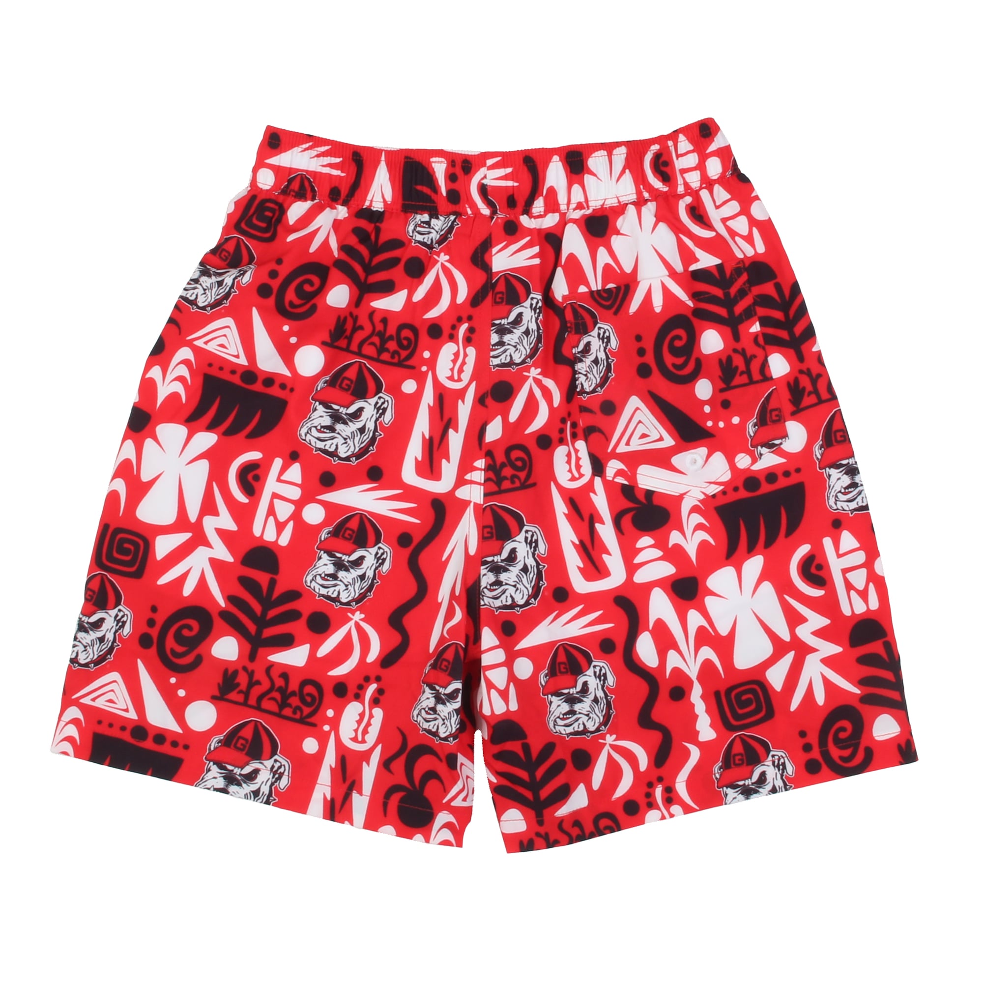 Youth Wes & Willy Red Georgia Bulldogs Allover Print Swim Shorts