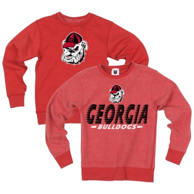  Georgia Bulldogs Wes & Willy Youth Reversible Sweatshirt - Red