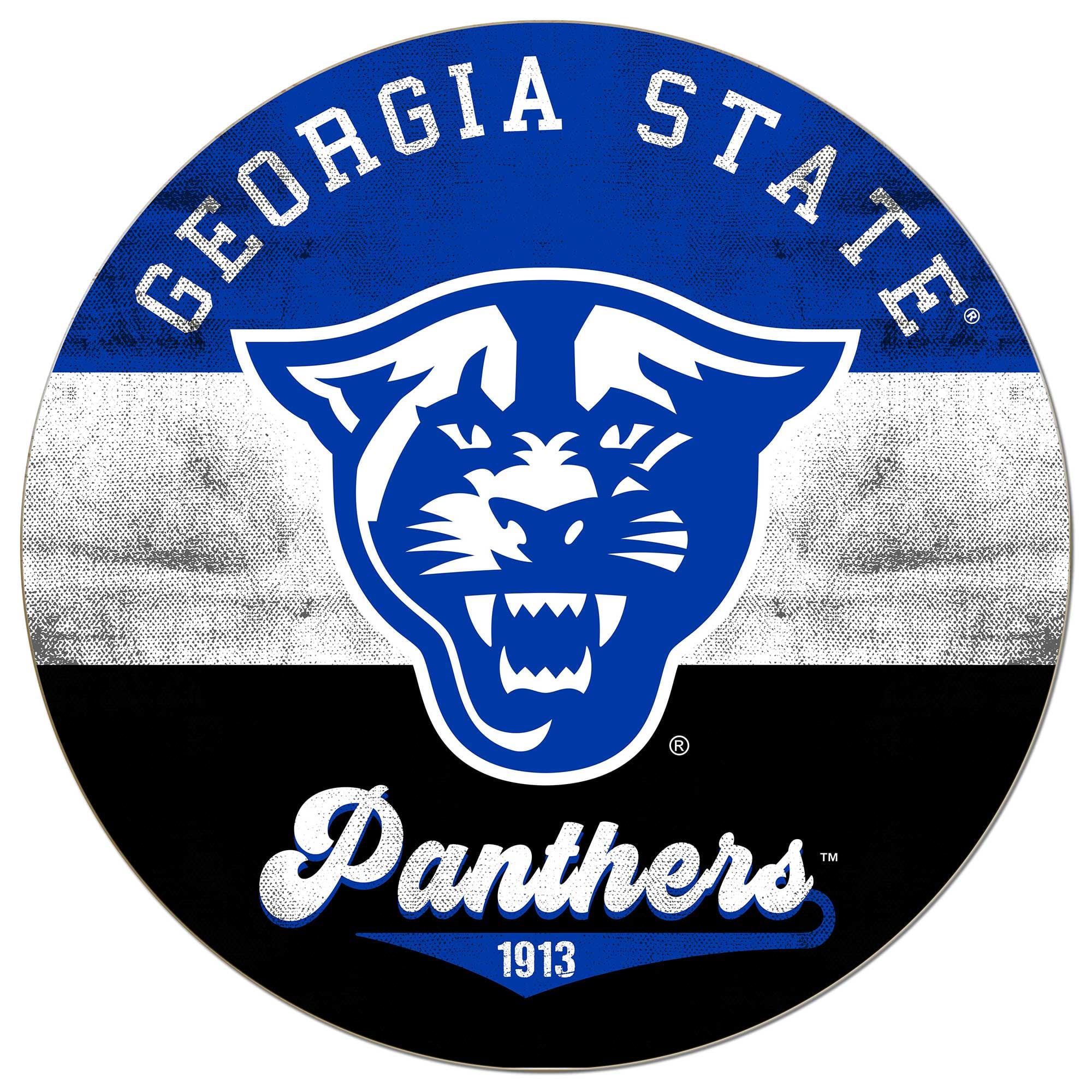 Panders Sign Georgia State Panthers 20'' x 20'' Retro Logo Circle Sign