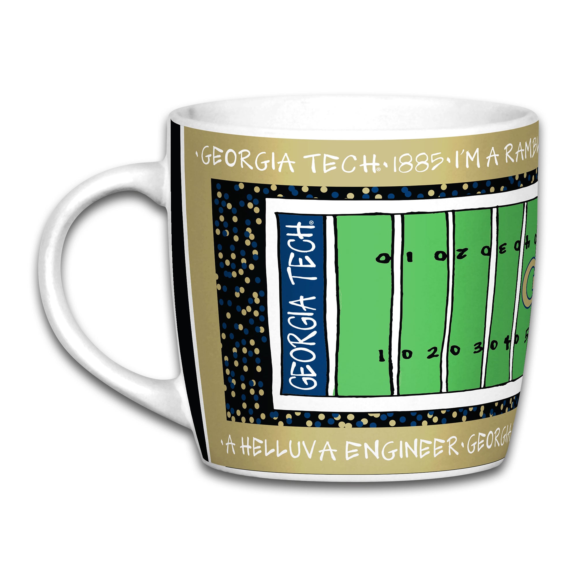 Mug de stade Georgia Tech Yellow Jackets de 887 ml (30 oz).
