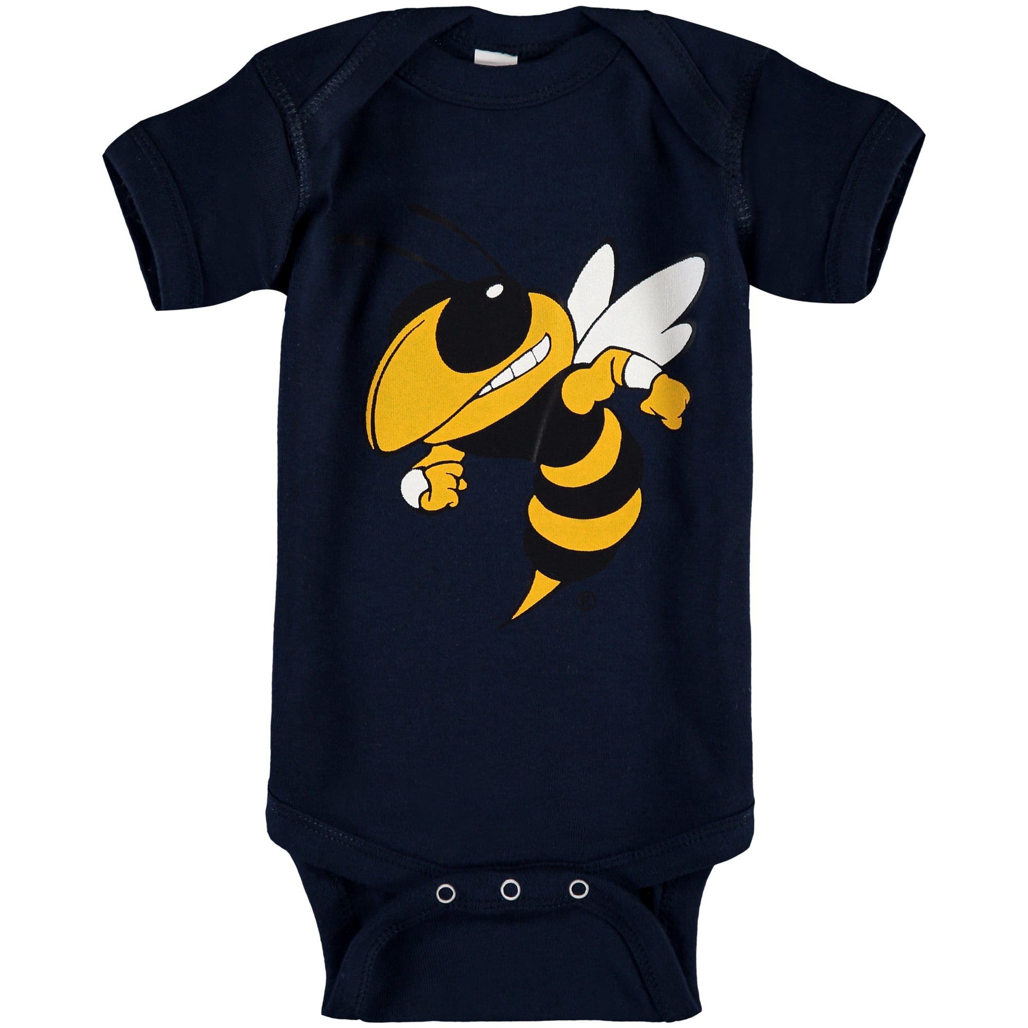 Body bébé Two Feet Ahead bleu marine Georgia Tech Yellow Jackets à grand logo