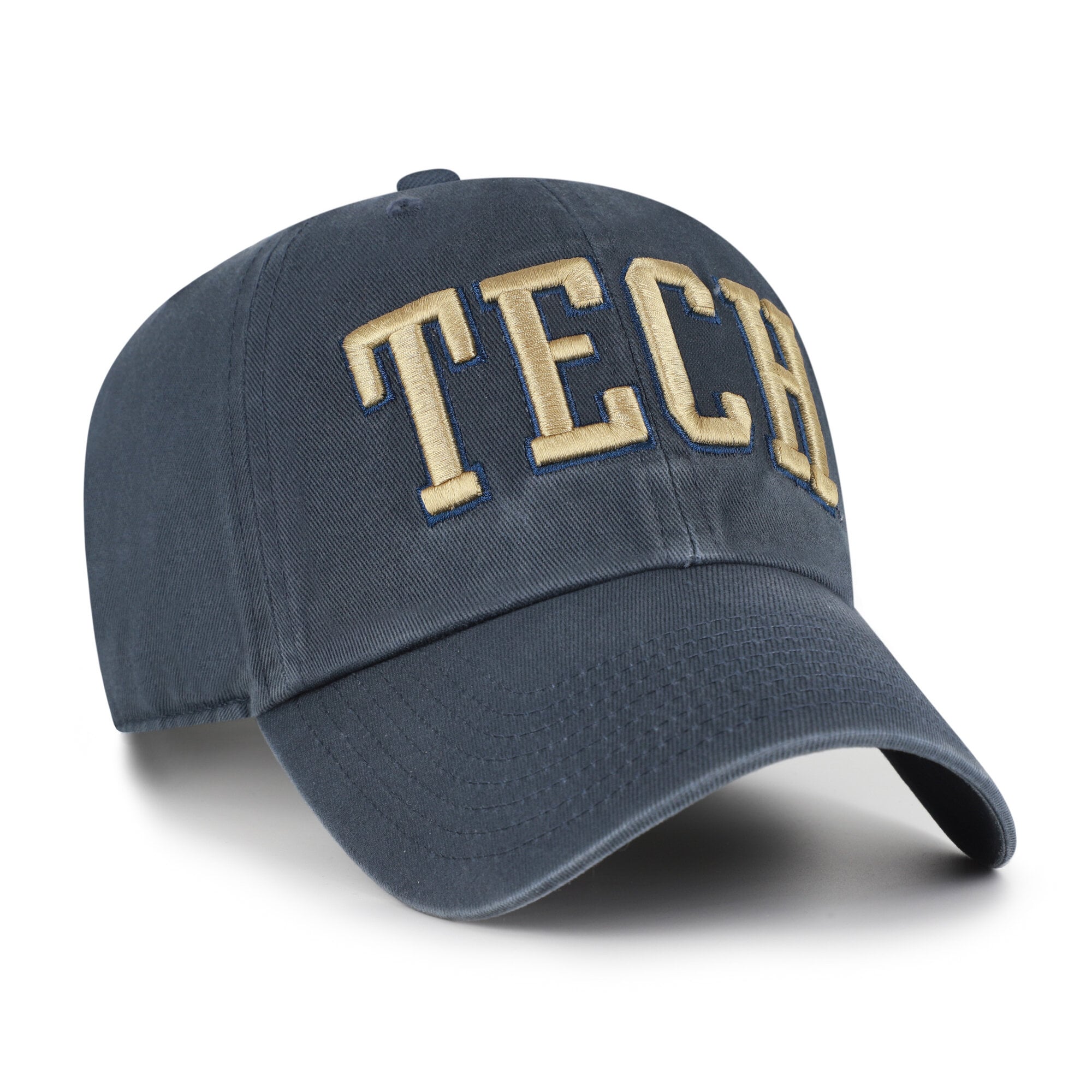 Men's '47 Navy Georgia Tech Yellow Jackets Vault Clean Up Adjustable Hat
