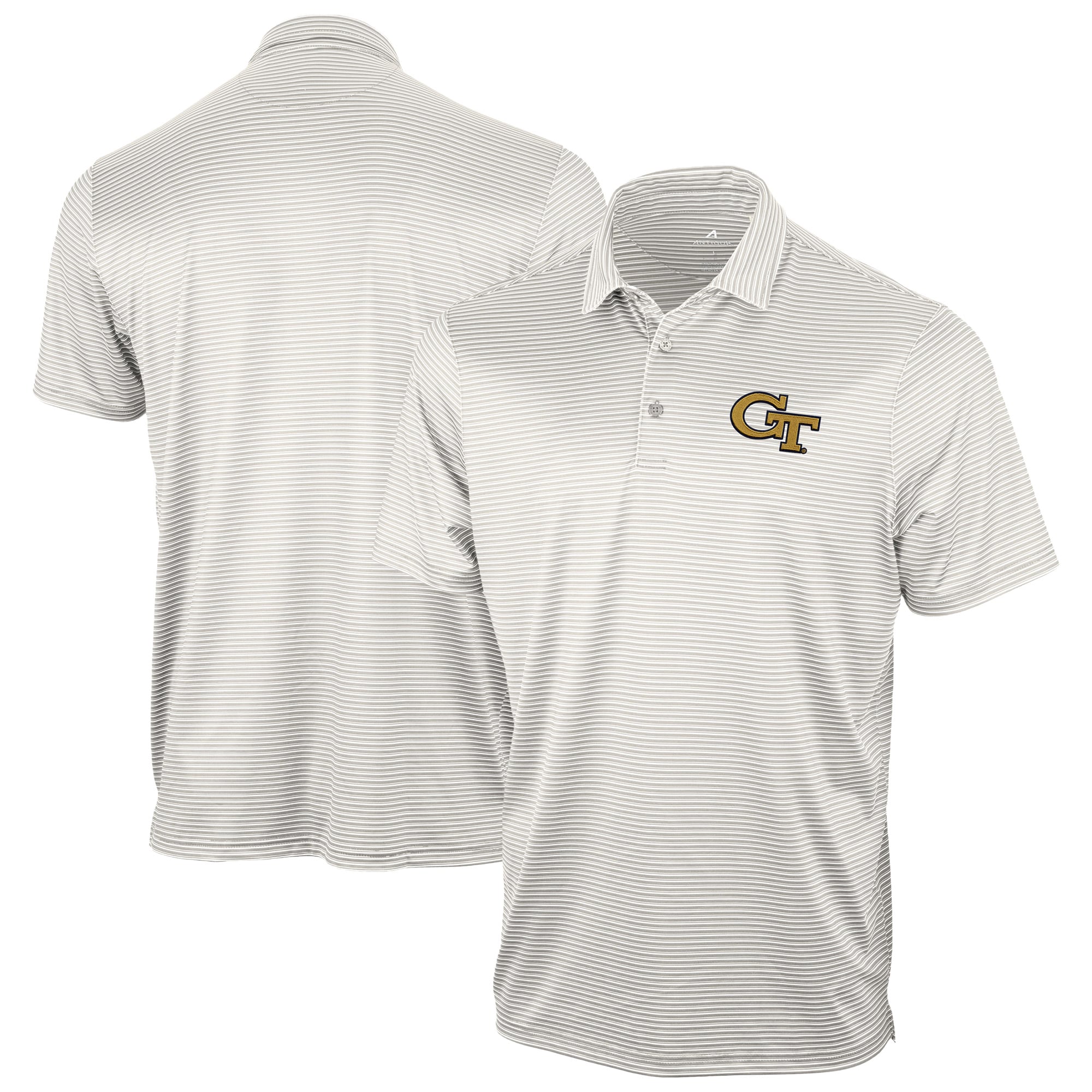 Polo Antigua gris pour homme Georgia Tech Yellow Jackets Eager