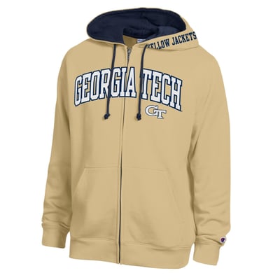 Georgia Tech Yellow Jackets Champion Arch Logo Full-Zip Fleece Hoodie - Gold