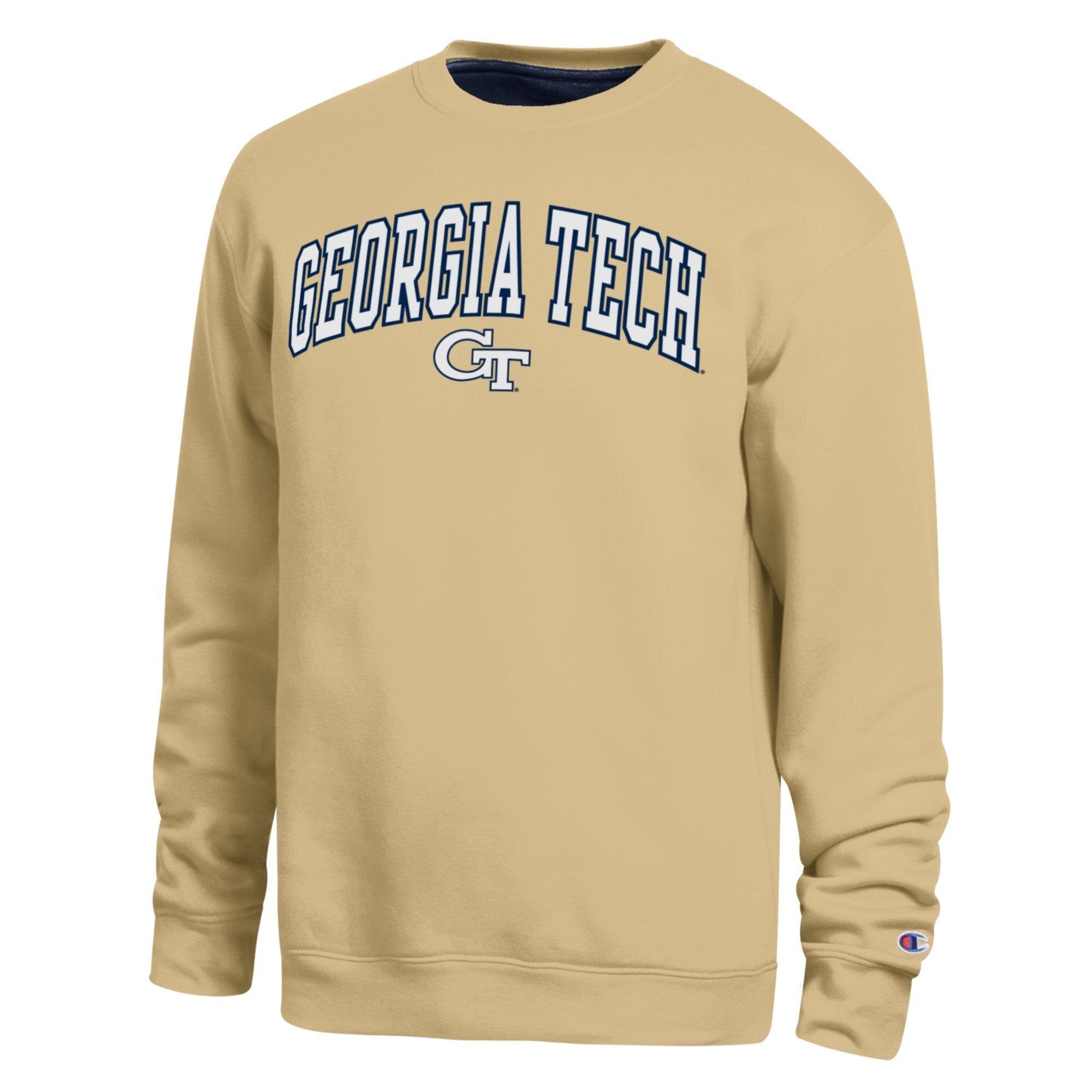 Men's Champion  Navy Georgia Tech Yellow Jackets Arch Sweatshirt