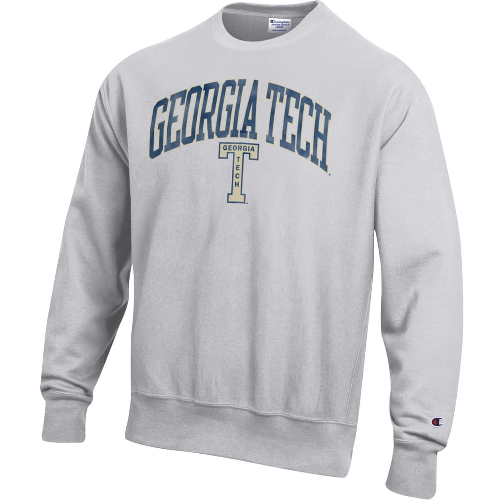 Men's Champion Gray Georgia Tech Yellow Jackets Distressed Arch Over ...