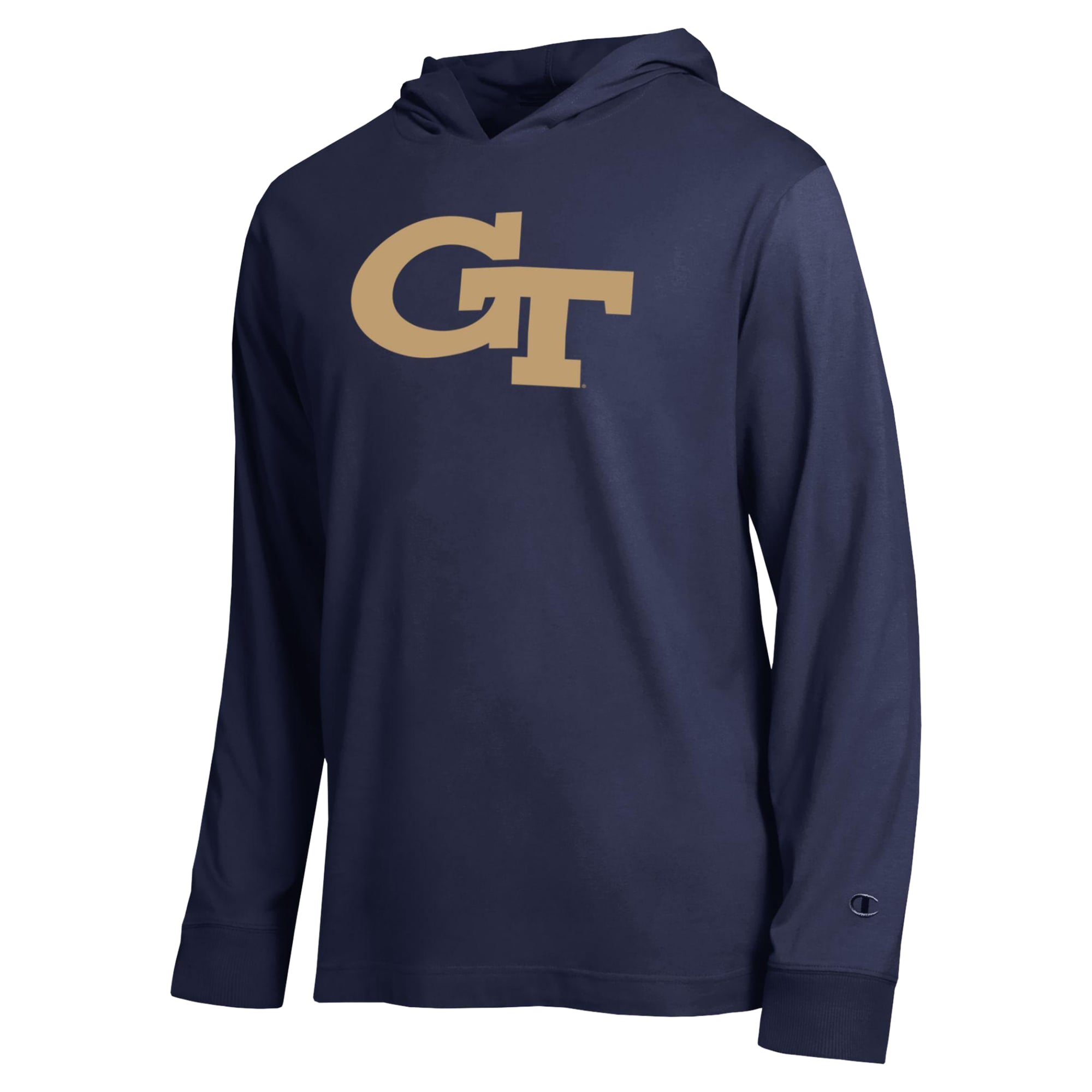 Men's Champion Navy Georgia Tech Yellow Jackets Tonal All-Star Long Sleeve Hooded T-Shirt
