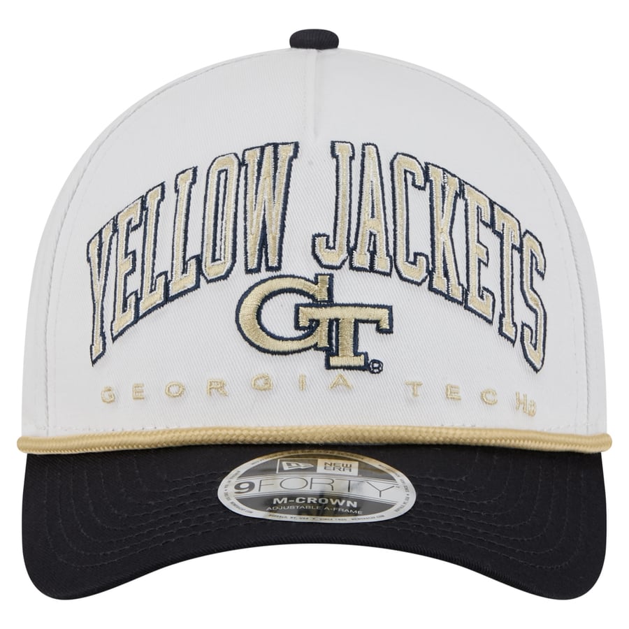 Men's New Era White/Navy Georgia Tech Yellow Jackets Arch Two-Tone Rope ...