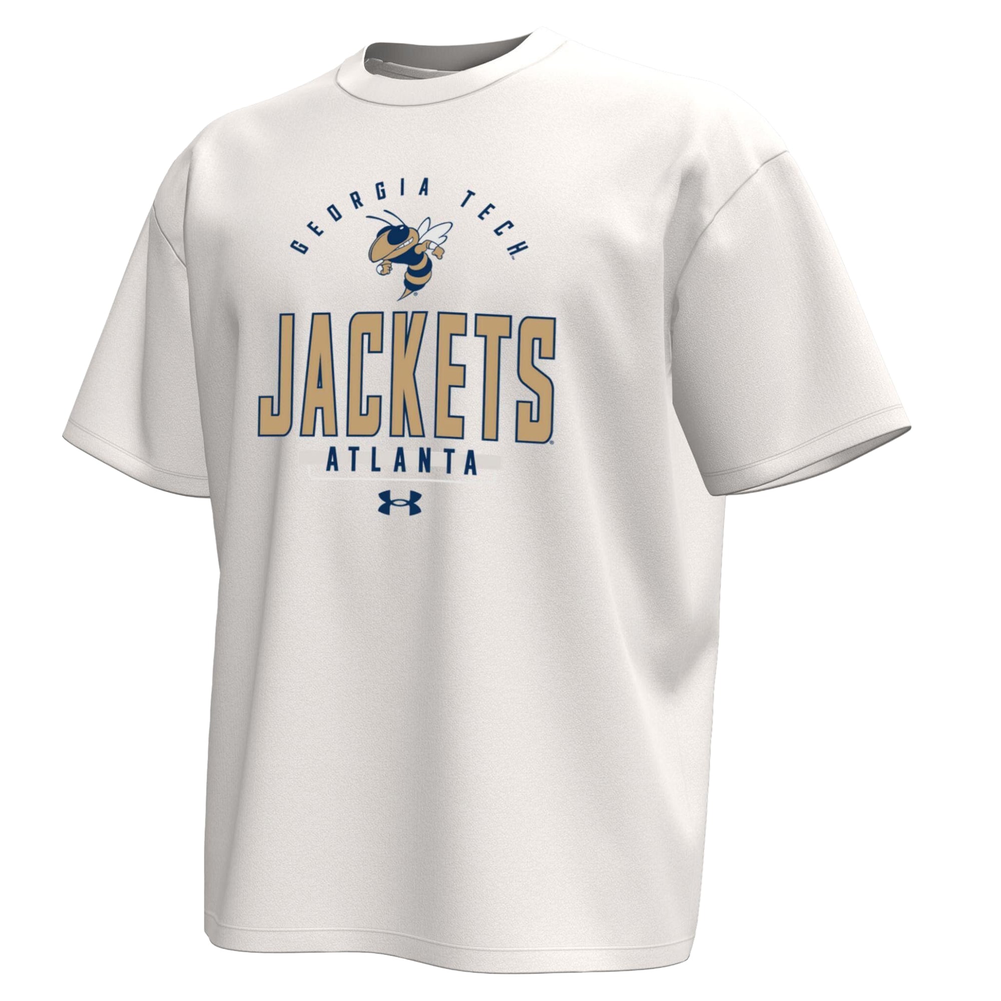 Men's Under Armour Cream Georgia Tech Yellow Jackets Gameday Icon T-Shirt