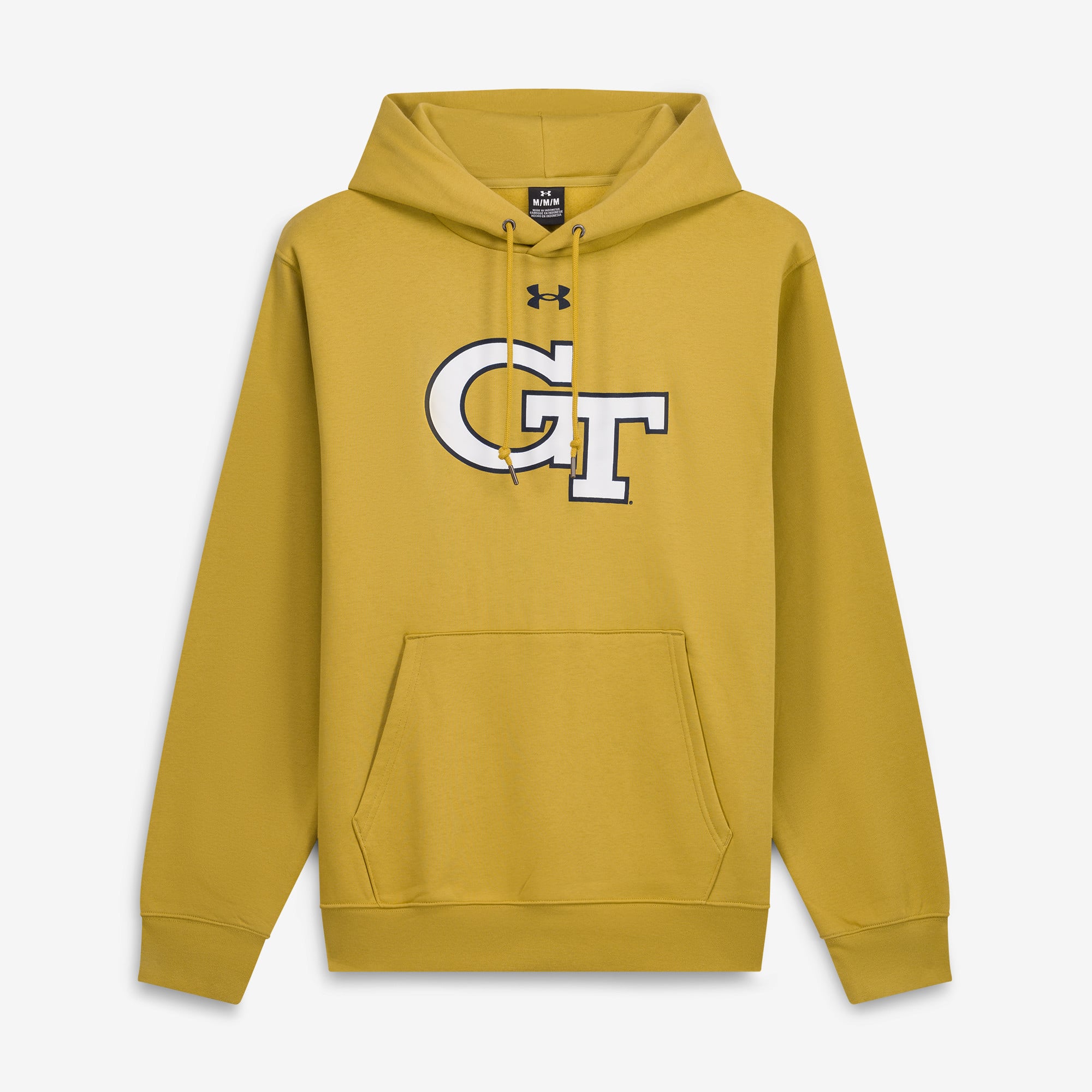 Sweat à capuche en polaire Under Armour bleu marine Georgia Tech Yellow Jackets Core Icon pour homme