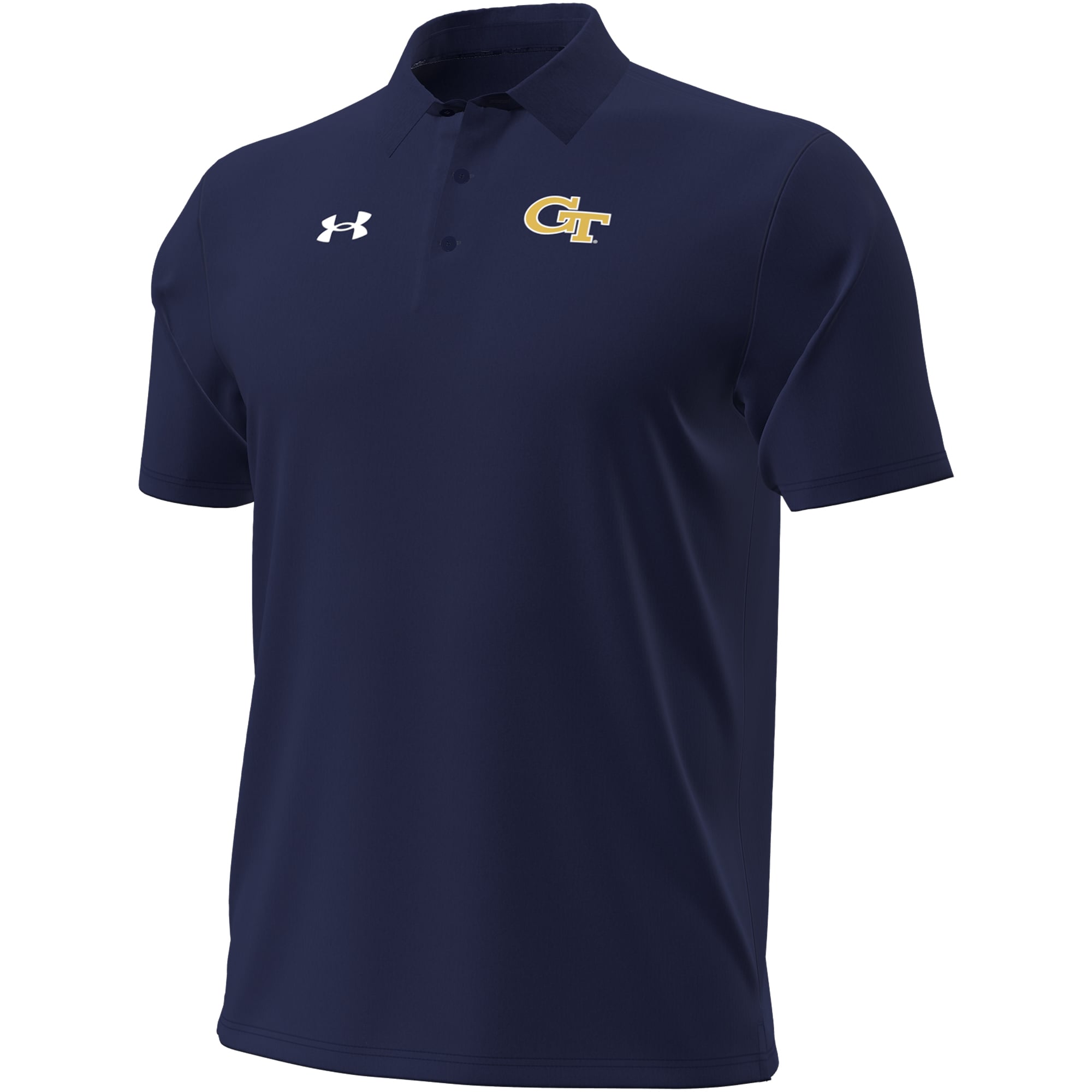 Polo Under Armour bleu marine Georgia Tech Yellow Jackets 2026 Sideline ArmourDry pour homme