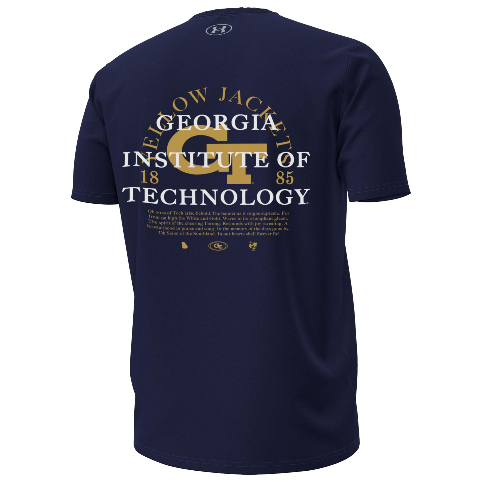 Men's Under Armour Navy Georgia Tech Yellow Jackets 2026 Sideline HeatGear T-Shirt