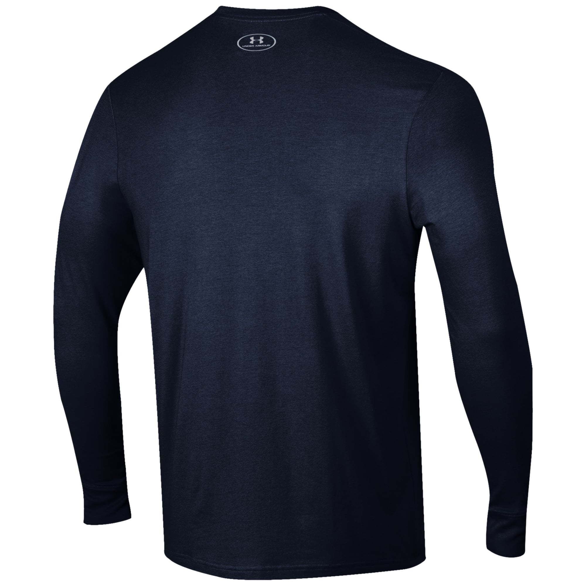 Men's Under Armour Navy Georgia Tech Yellow Jackets 2026 Sideline Performance Cotton Long Sleeve T-Shirt