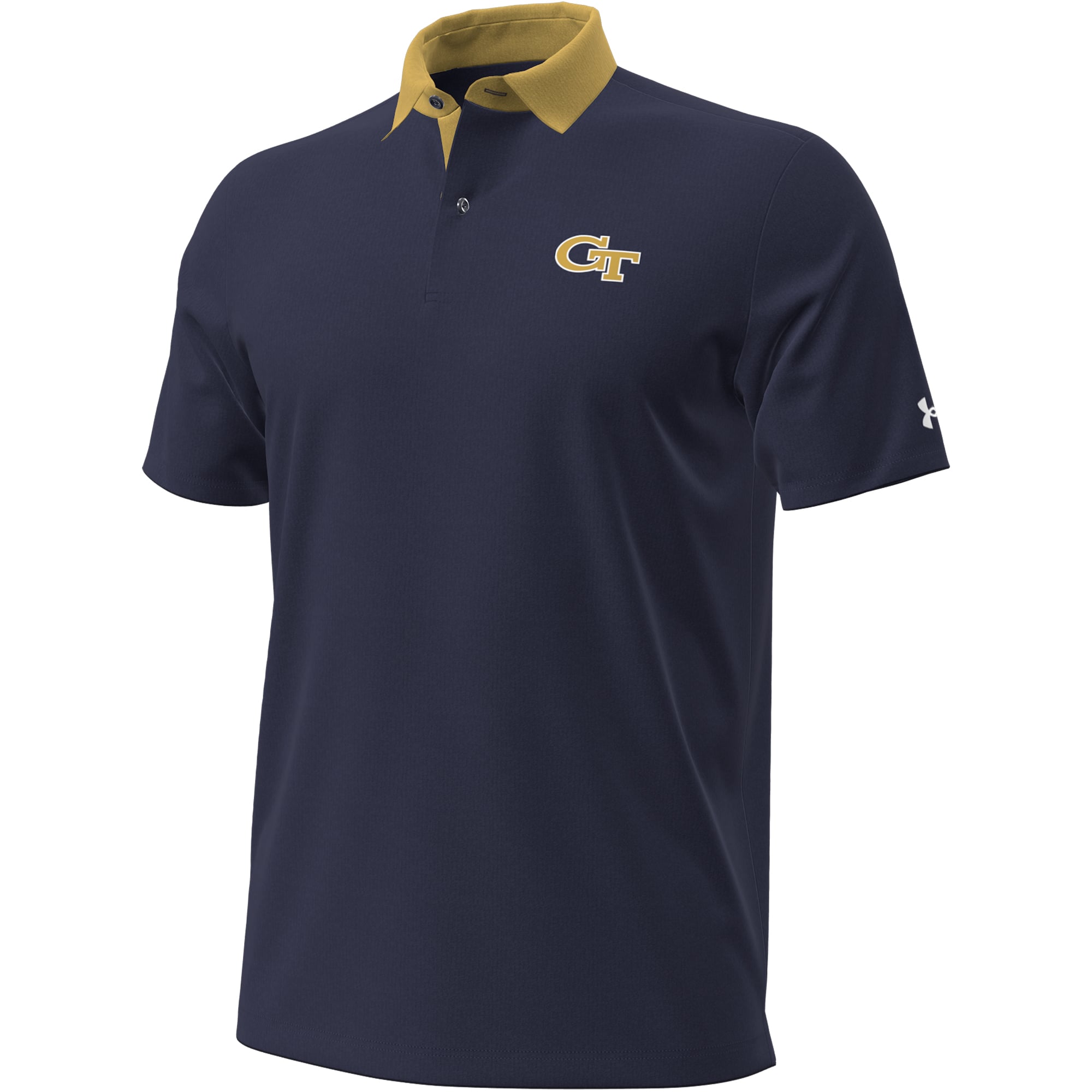 Polo fantaisie Under Armour bleu marine Georgia Tech Yellow Jackets 2026 pour les séries éliminatoires