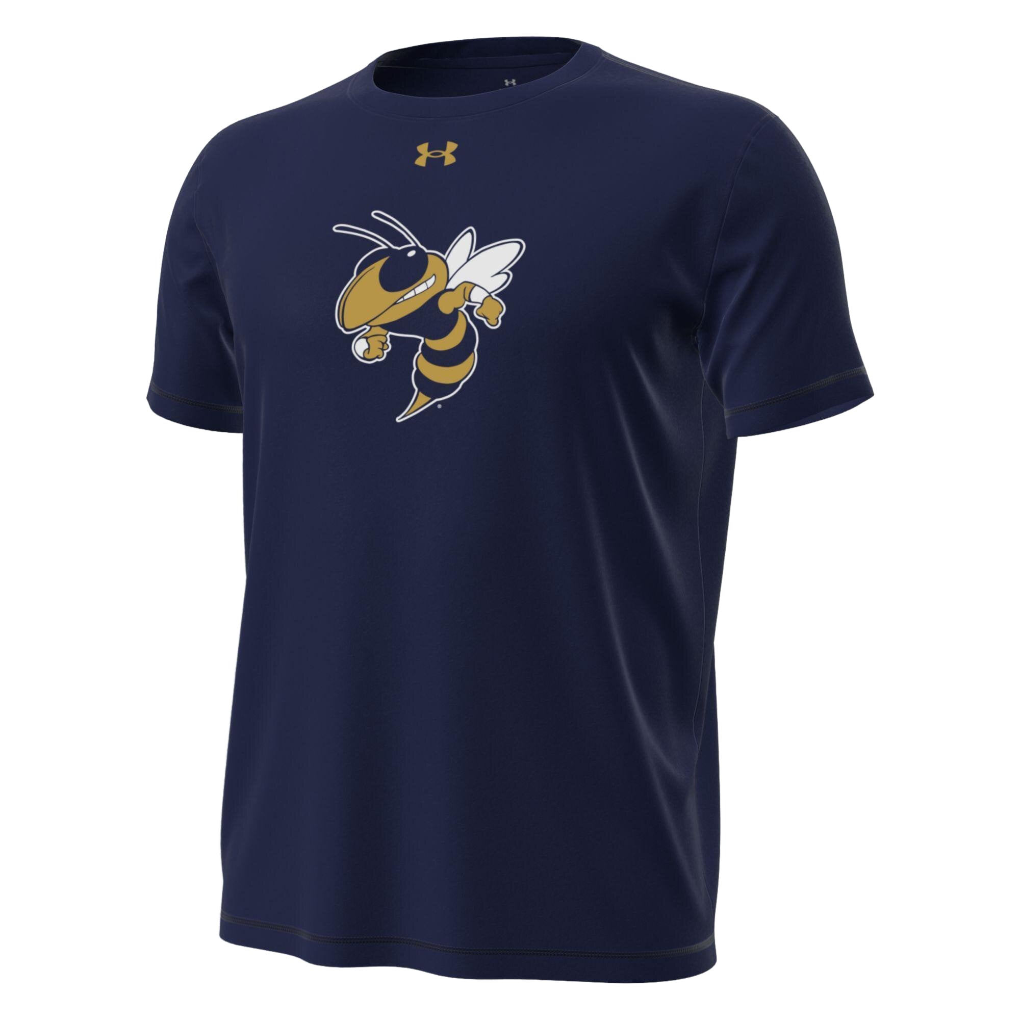 T-shirt technique extensible Under Armour bleu marine Georgia Tech Yellow Jackets pour homme