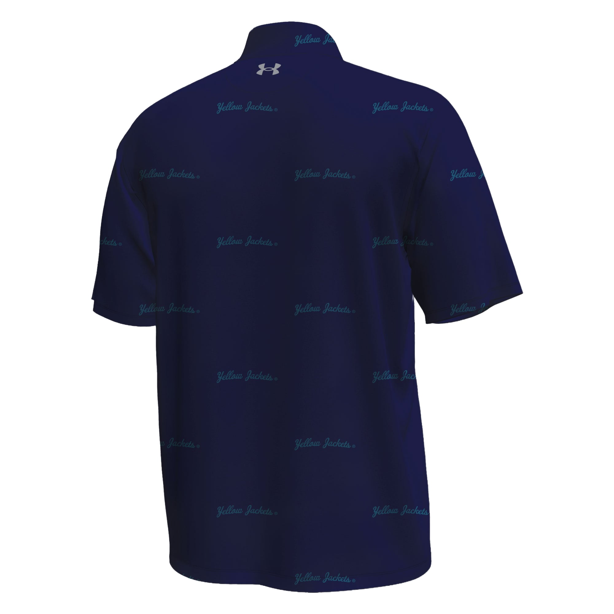 Men's Under Armour Navy Georgia Tech Yellow Jackets Gameday Armourfuse Button-Up Shirt