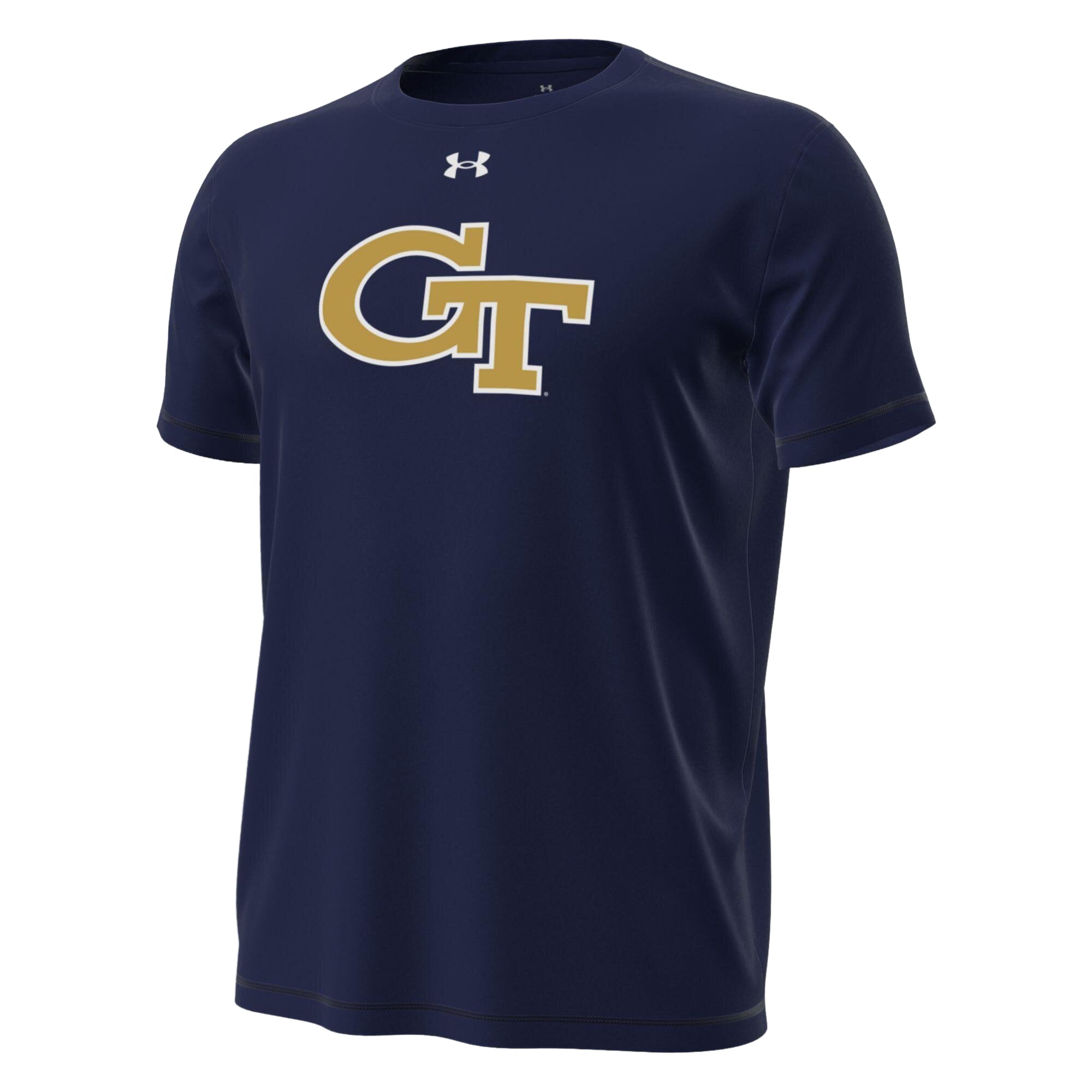 T-shirt extensible Under Armour bleu marine Georgia Tech Yellow Jackets pour homme