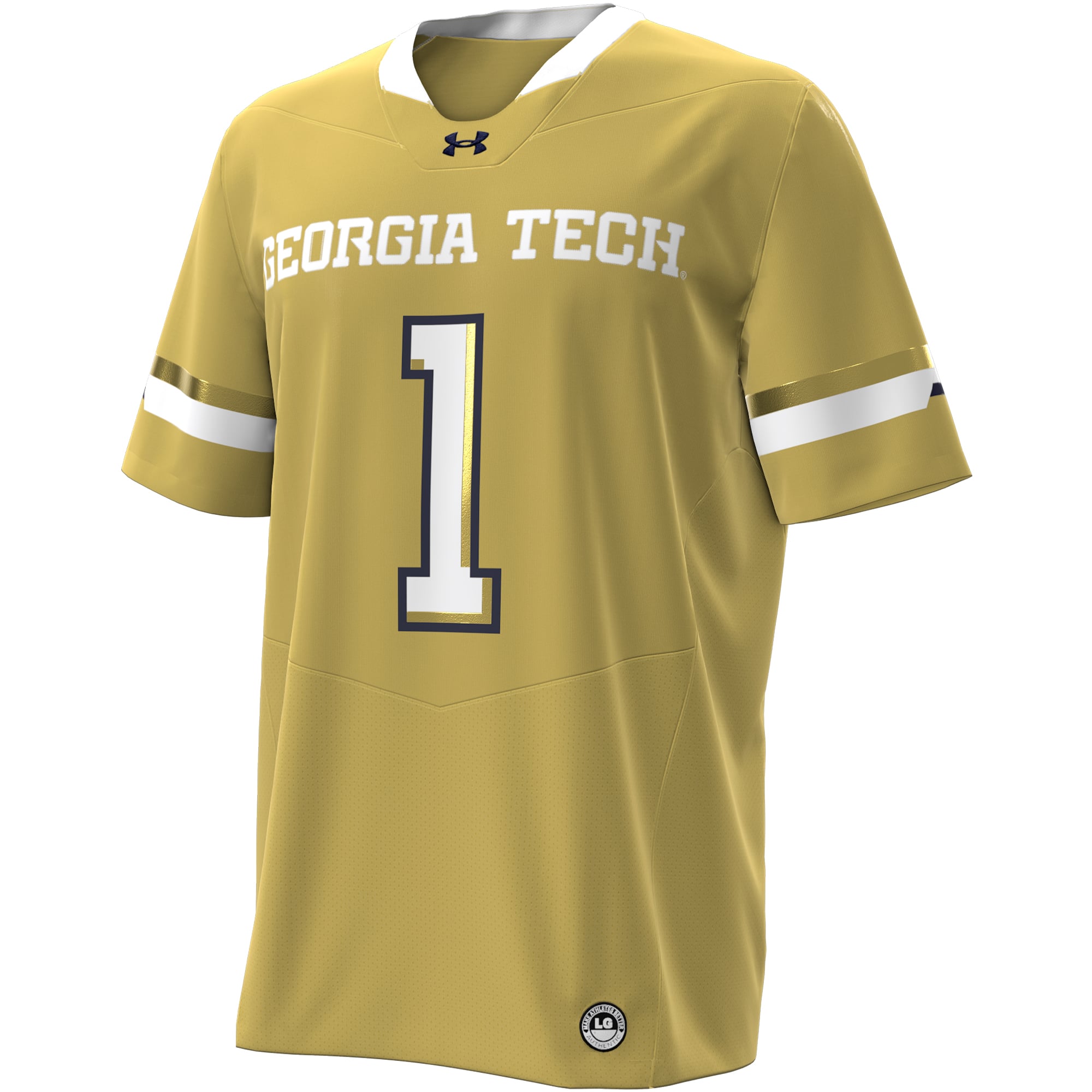 Men's Under Armour #1 Gold Georgia Tech Yellow Jackets Home Replica Football Jersey