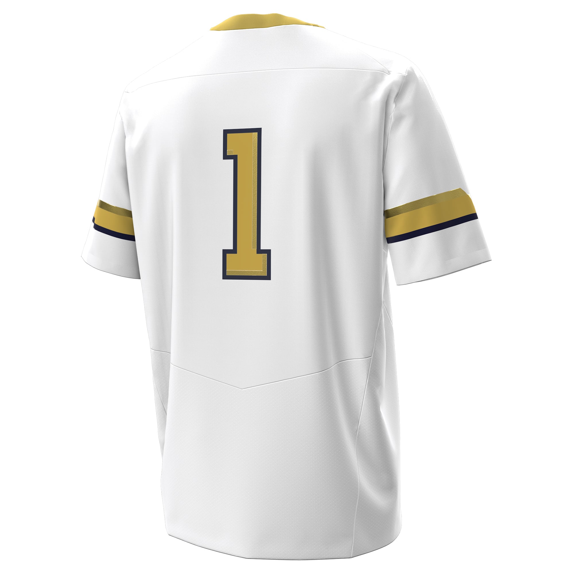 Men's Under Armour #1 White Georgia Tech Yellow Jackets Away Replica Football Jersey