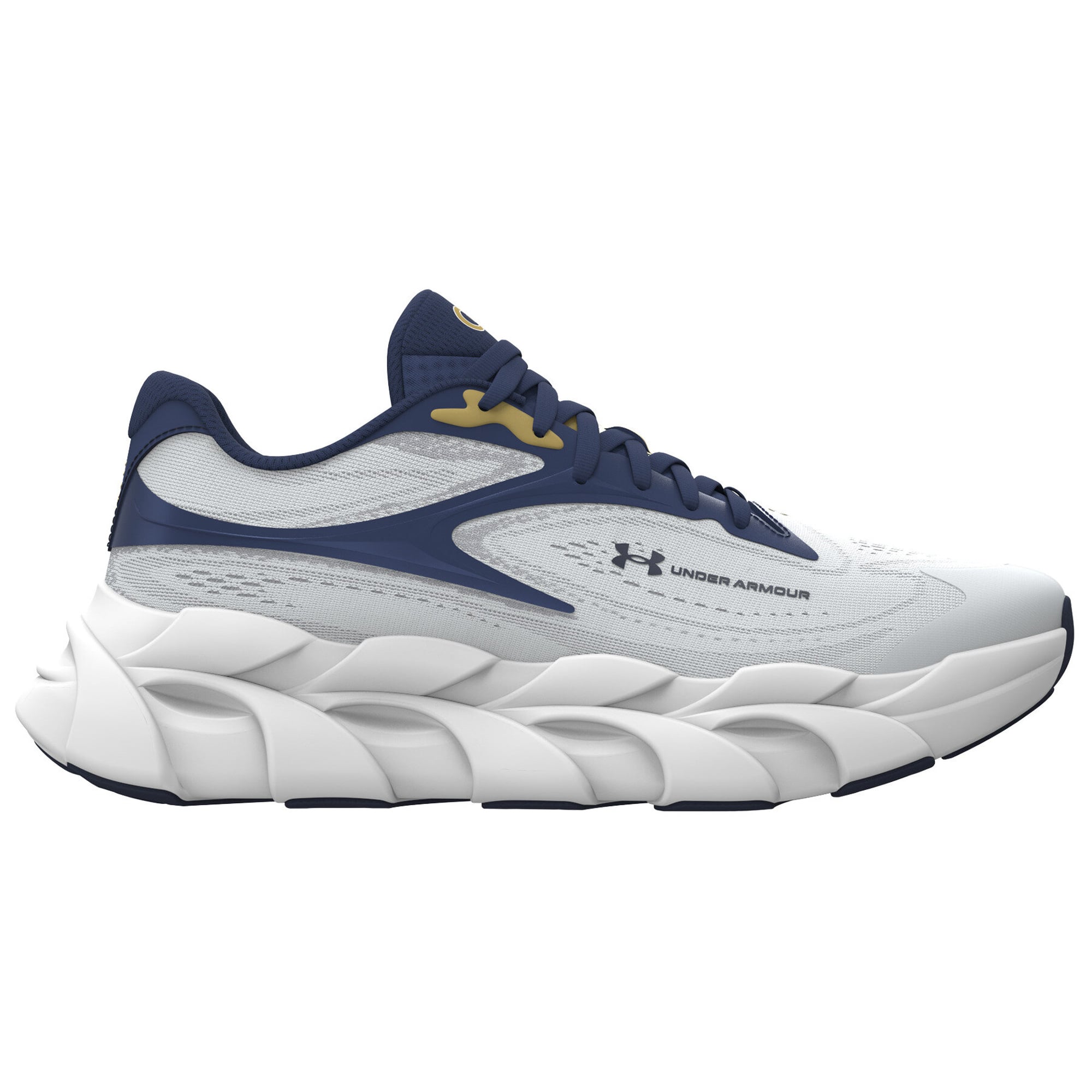 Baskets Under Armour Halo Runner 2 Team blanches Georgia Tech Yellow Jackets pour homme
