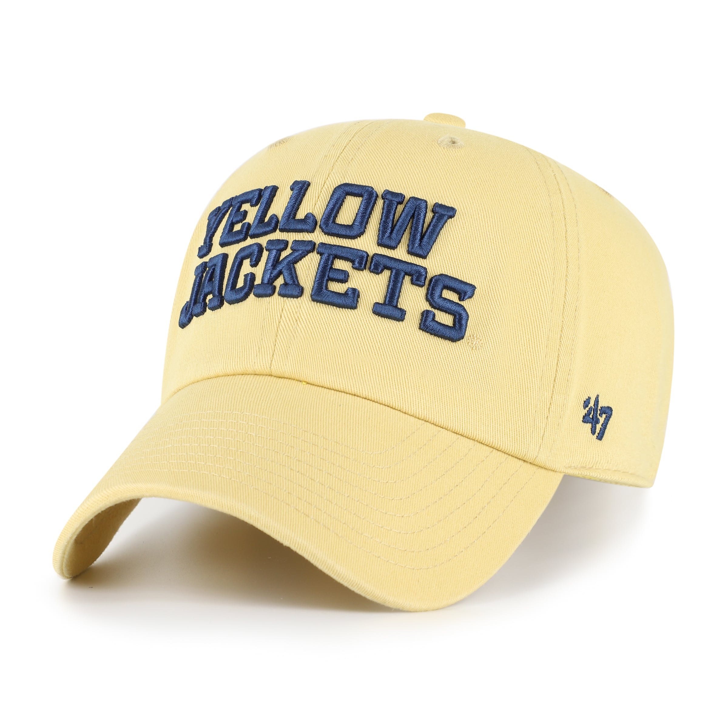 Unisex '47 Georgia Tech Yellow Jackets Light Gold Clean Up Adjustable Hat