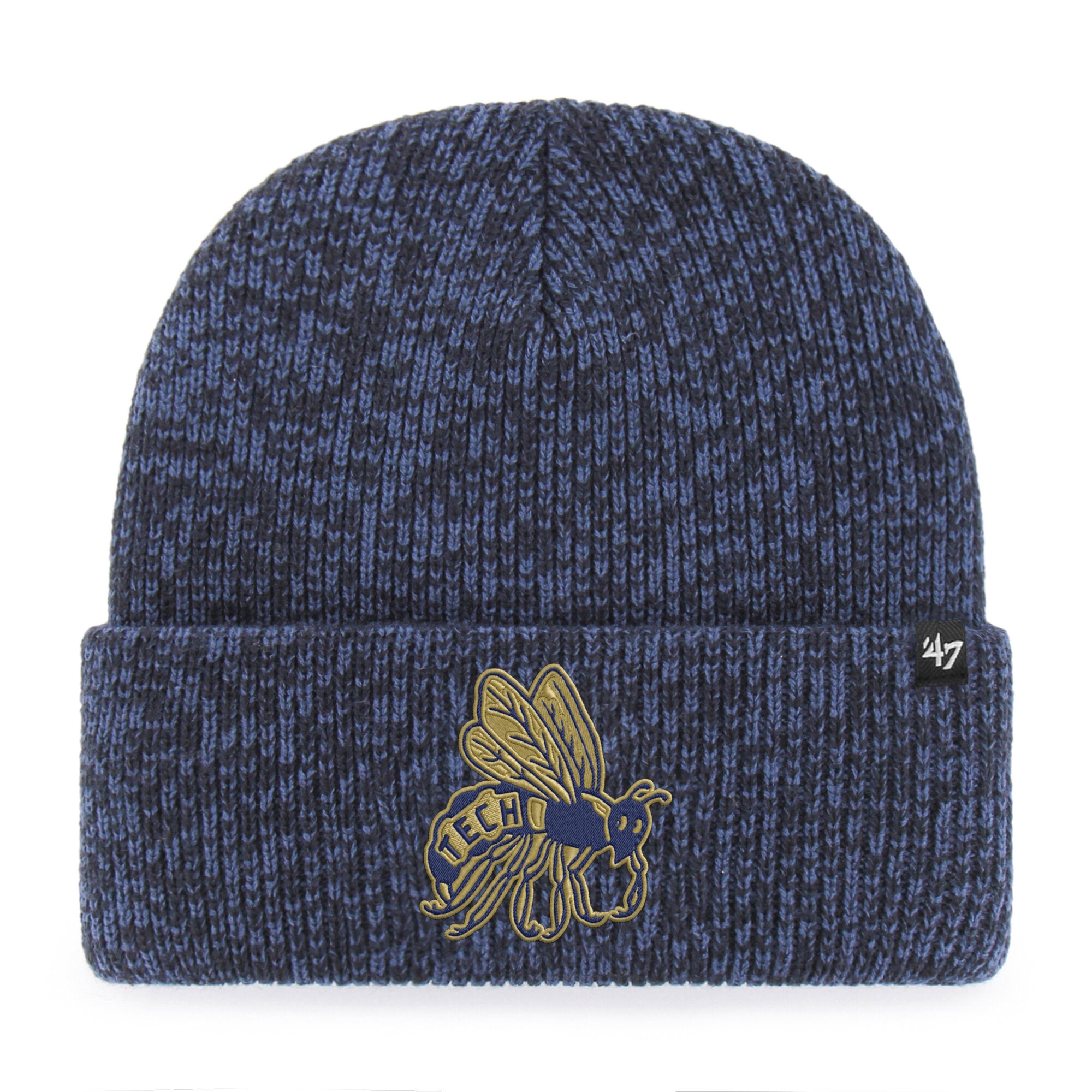 Bonnet unisexe à revers « Brain Freeze » bleu marine Georgia Tech Yellow Jackets, modèle 47