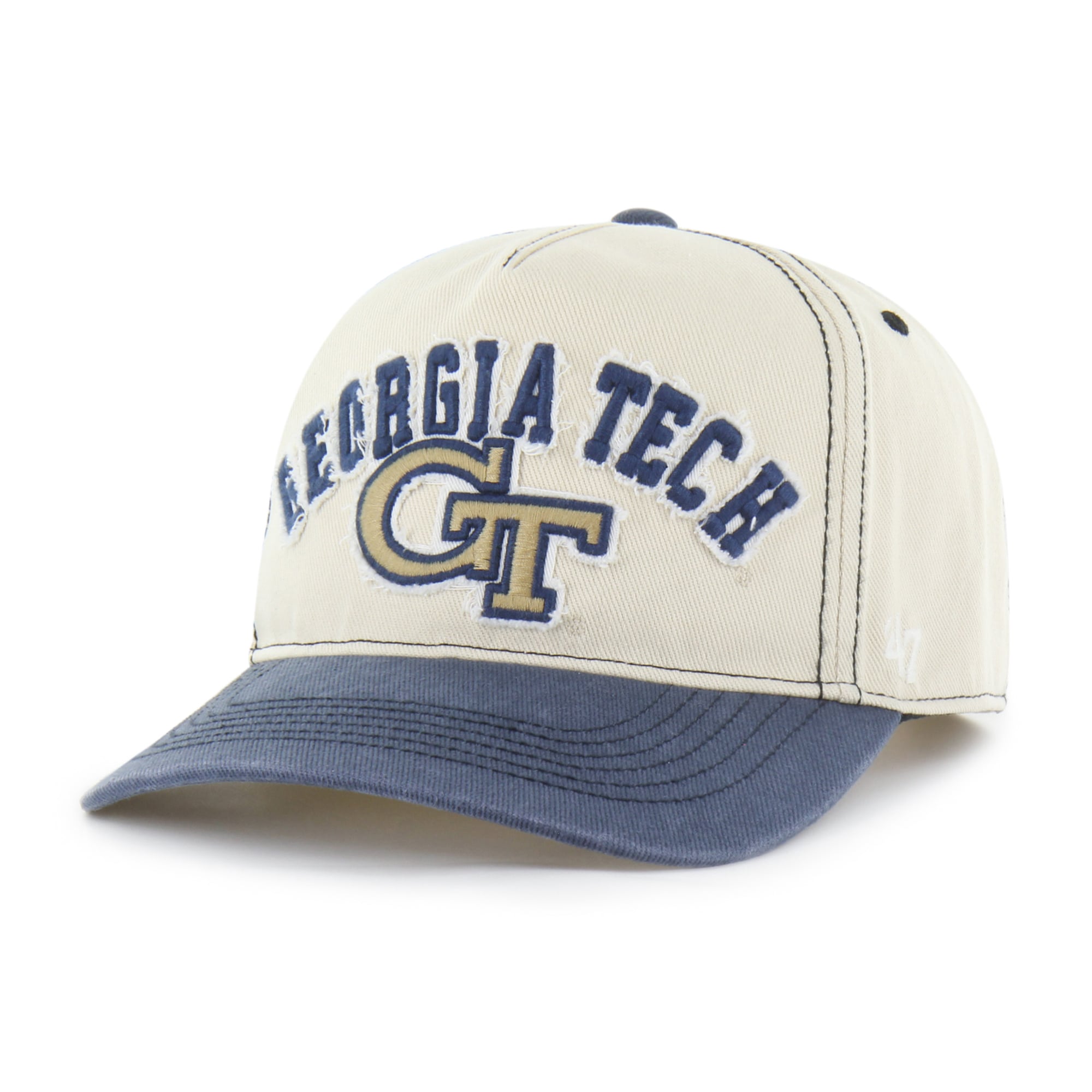 Unisex '47 Tan/Navy Georgia Tech Yellow Jackets Well-Worn Calderwood Hitch Adjustable Hat