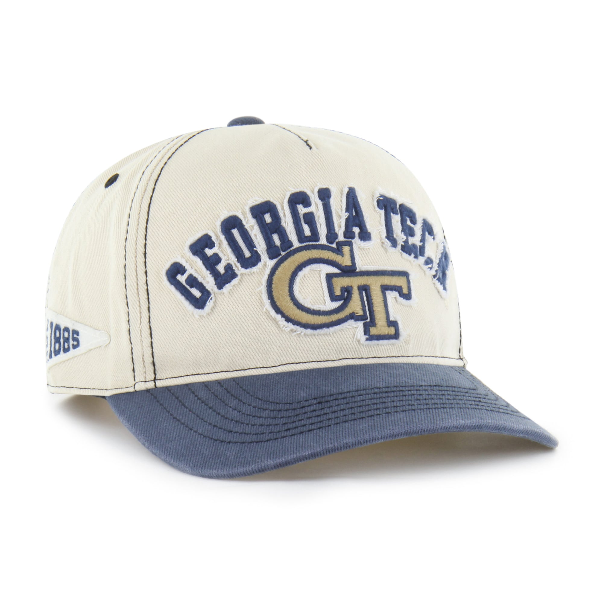 Unisex '47 Tan/Navy Georgia Tech Yellow Jackets Well-Worn Calderwood Hitch Adjustable Hat