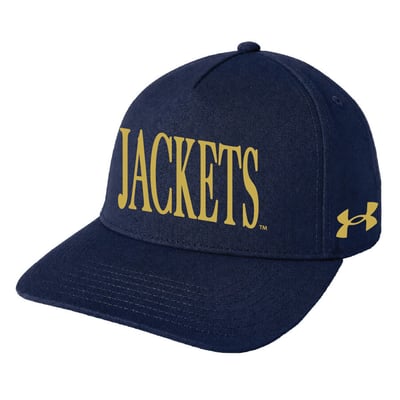 Georgia Tech Yellow Jackets Under Armour Unisex Blitzing Accent 5-Panel Iso-Chill Adjustable Hat - Navy
