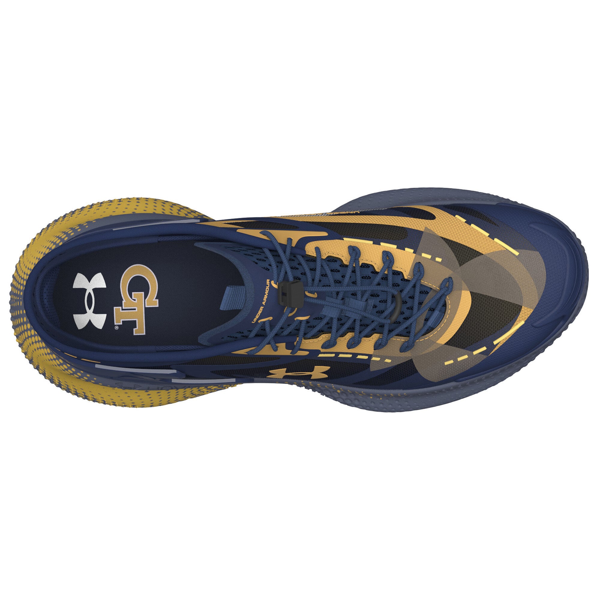 Baskets unisexes Under Armour Echo SlipSpeed ​​Team, bleu marine, Georgia Tech Yellow Jackets