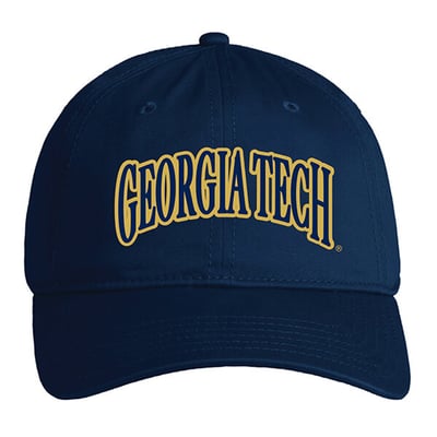  Georgia Tech Yellow Jackets Under Armour Unisex Washed Cotton Iso-Chill Adjustable Hat - Navy