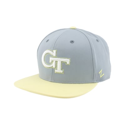  Georgia Tech Yellow Jackets Zephyr Unisex Pastel Fitted Hat - Gray