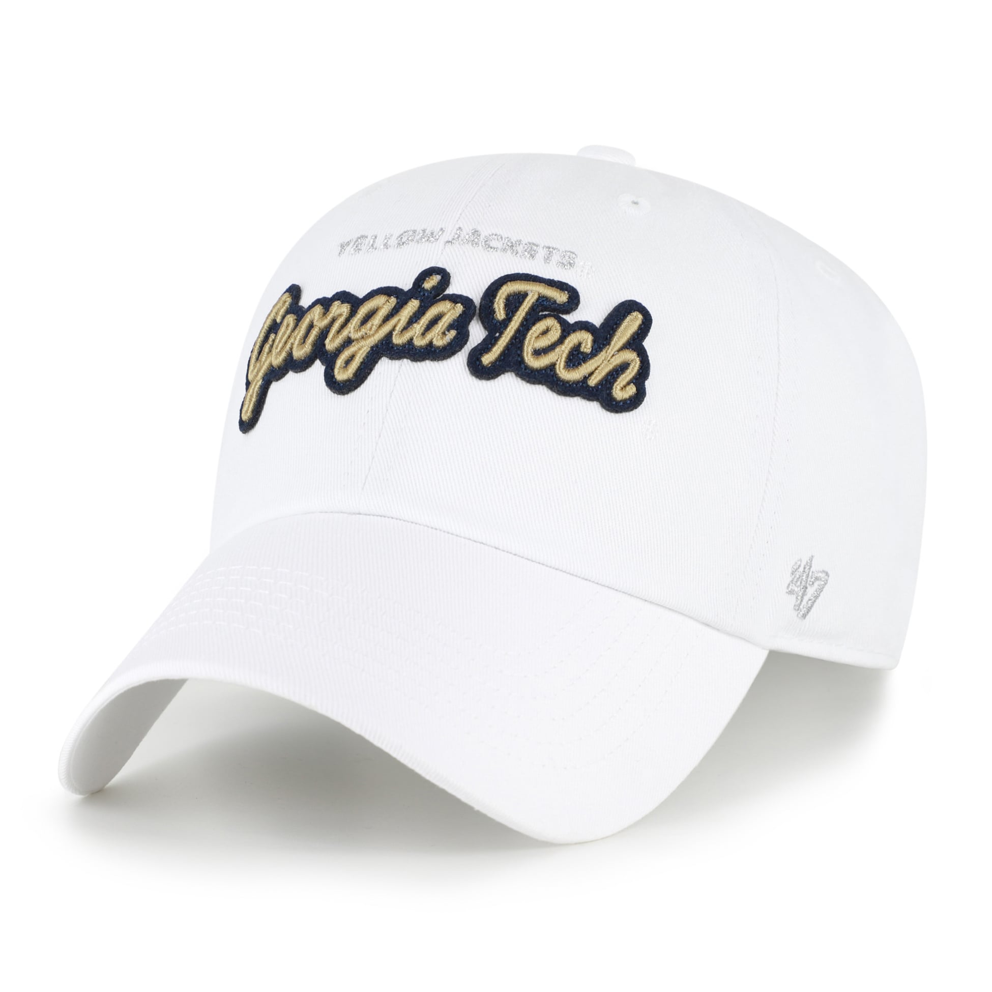 Casquette ajustable Georgia Tech Yellow Jackets blanche « 47 » pour femme