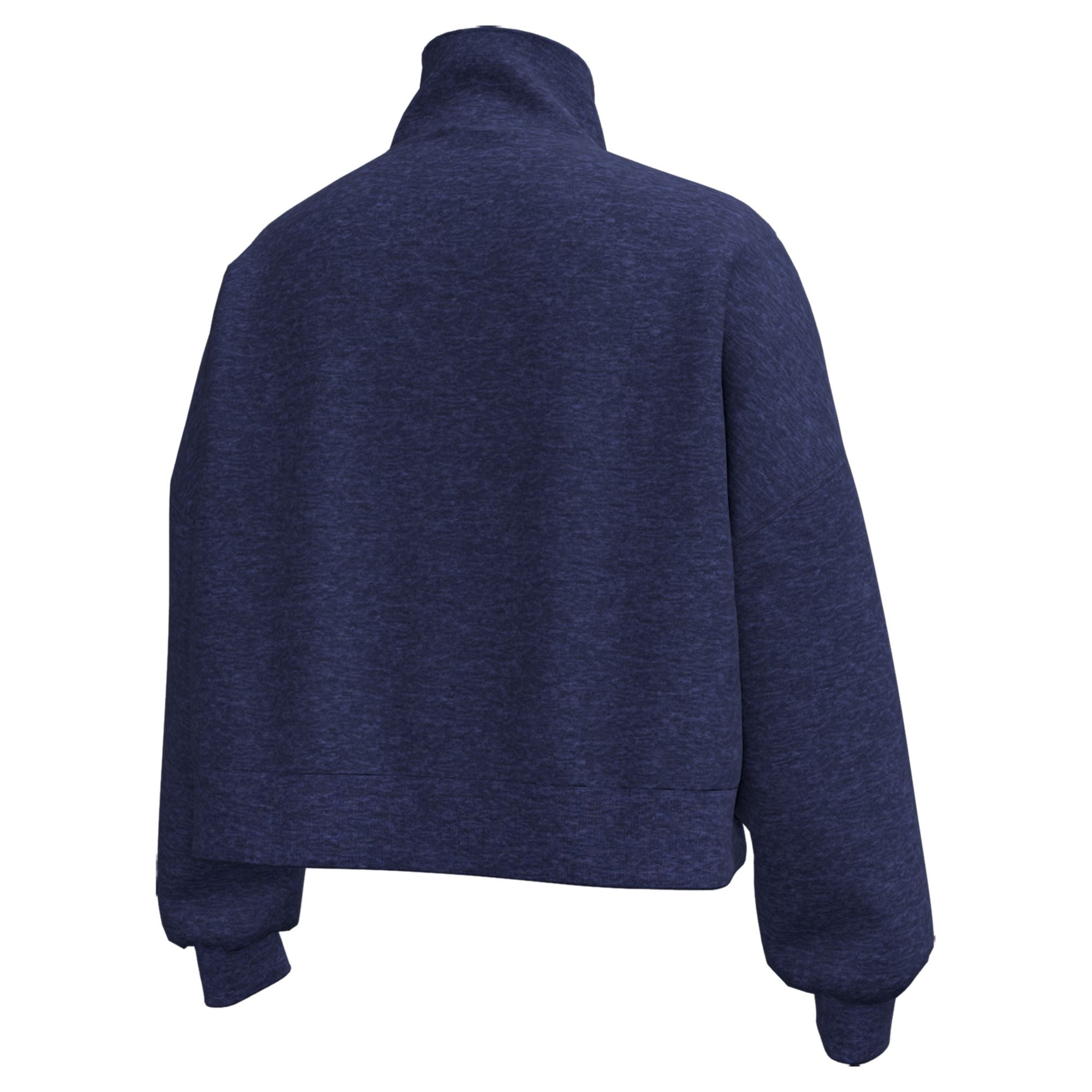Women's Under Armour Heather Navy Georgia Tech Yellow Jackets Icon Fleece Half-Zip Jacket