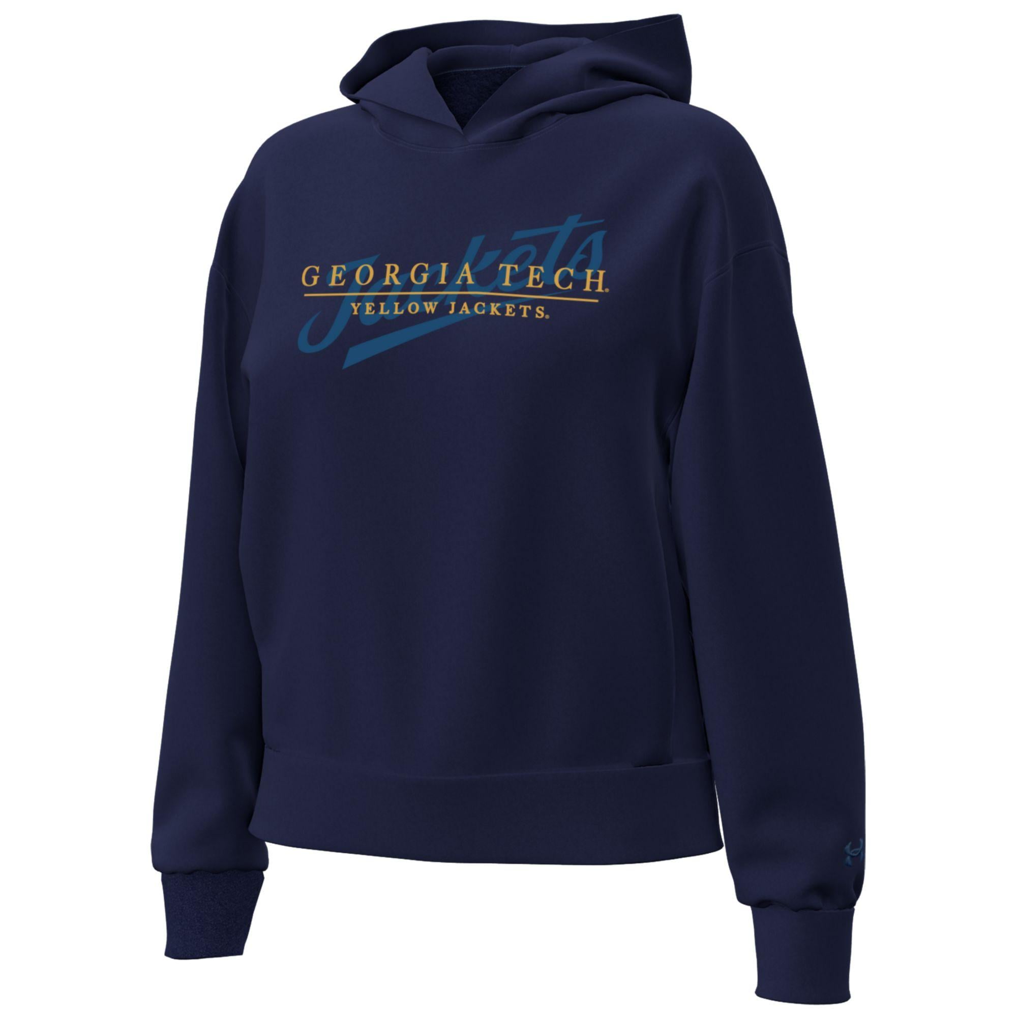 Women's Under Armour Navy Georgia Tech Yellow Jackets Icon Fleece Hoodie