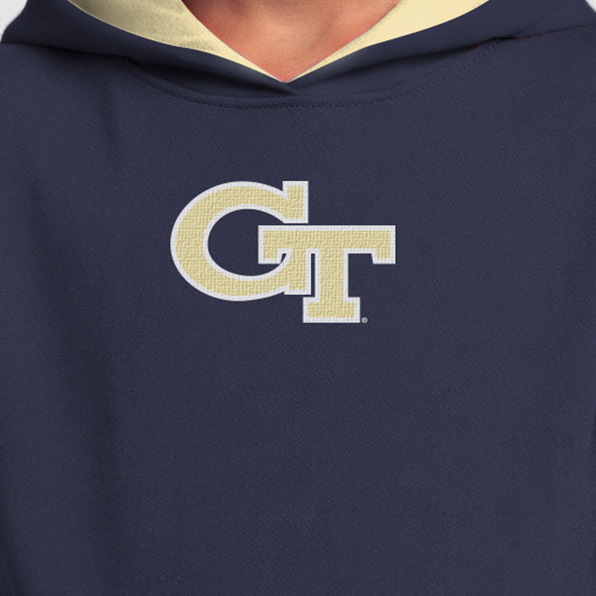 Youth Champion  Navy Georgia Tech Yellow Jackets Fleece Hoodie