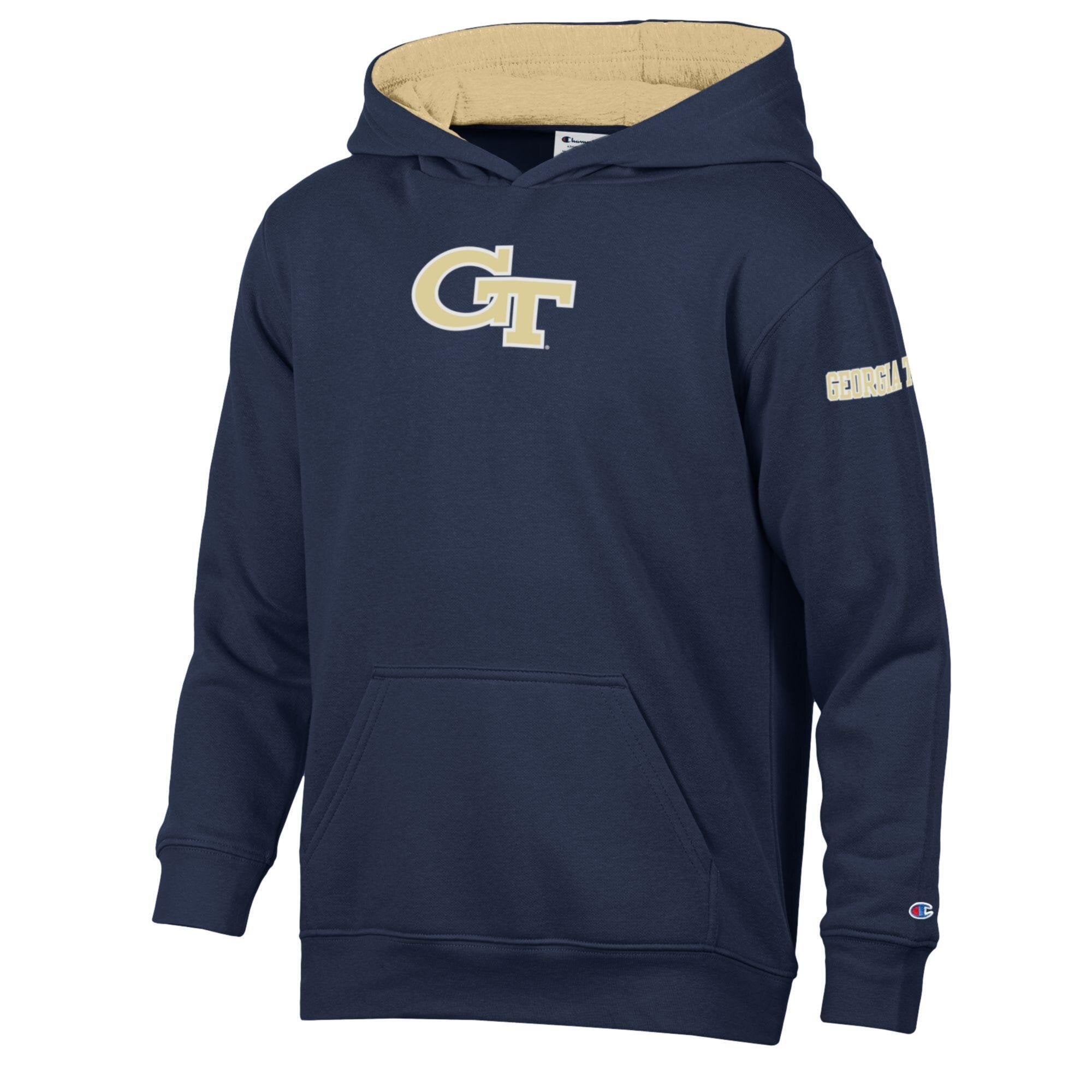 Youth Champion Navy Georgia Tech Yellow Jackets Fleece Hoodie