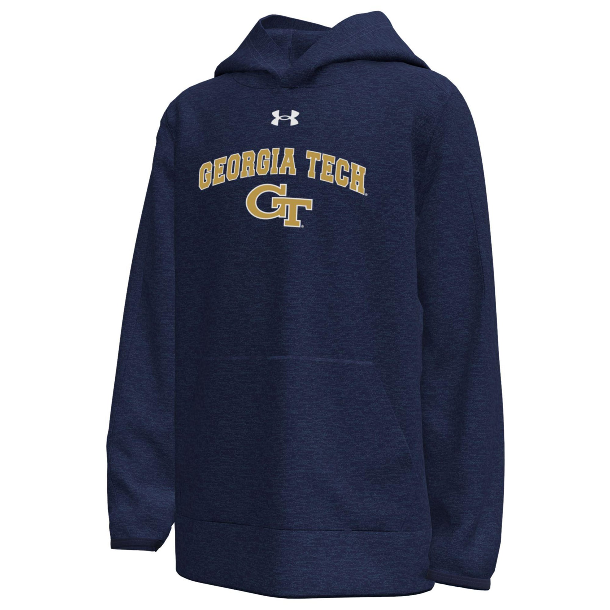 Sweat à capuche polaire Under Armour bleu marine Georgia Tech Yellow Jackets pour jeunes